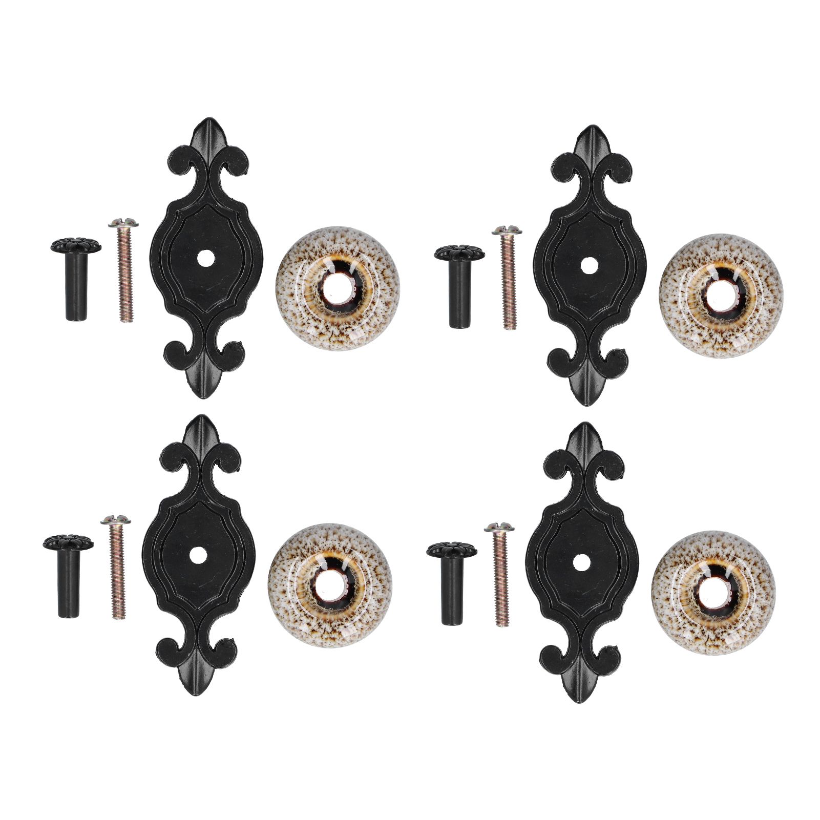 4 Sets Furniture Handle Zinc Alloy Cabinet Door Drawer Handle Exquisite Furniture AccessoriesWhite - Image 7
