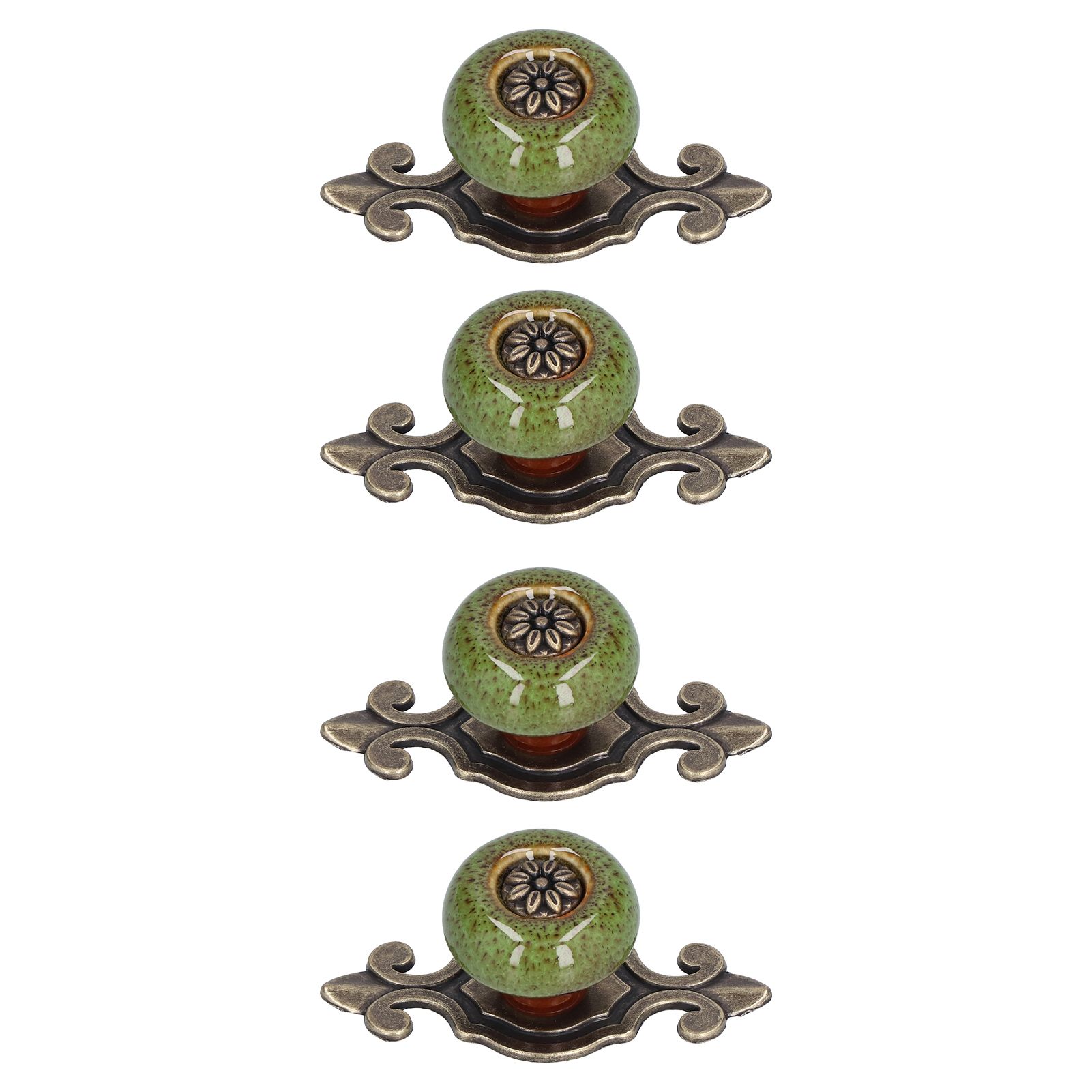 4 Sets Furniture Handle Zinc Alloy Cabinet Door Drawer Handle Exquisite Furniture AccessoriesGreen - Image 3
