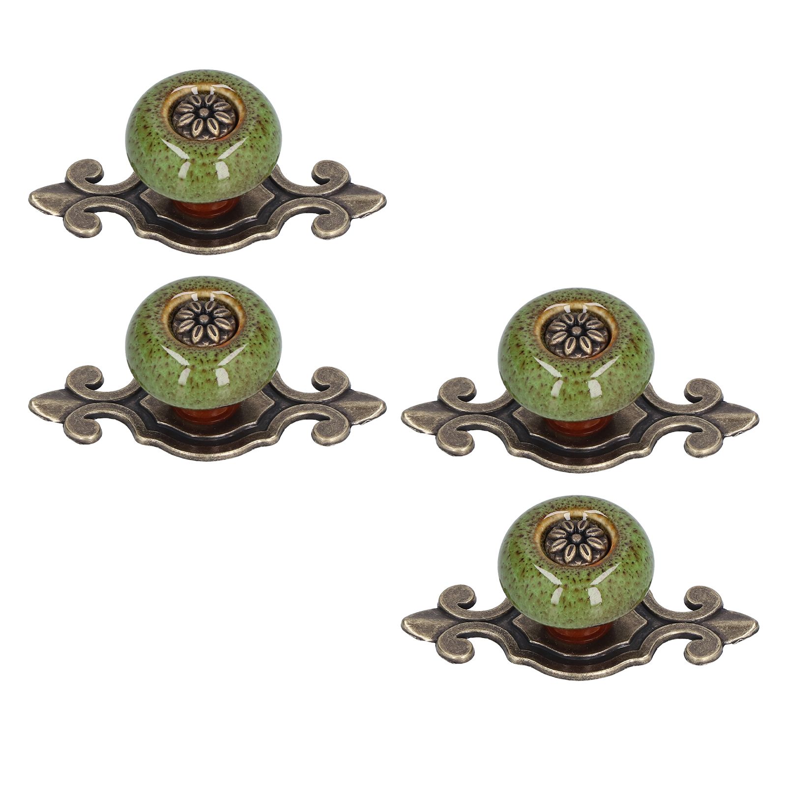 4 Sets Furniture Handle Zinc Alloy Cabinet Door Drawer Handle Exquisite Furniture AccessoriesGreen - Image 4