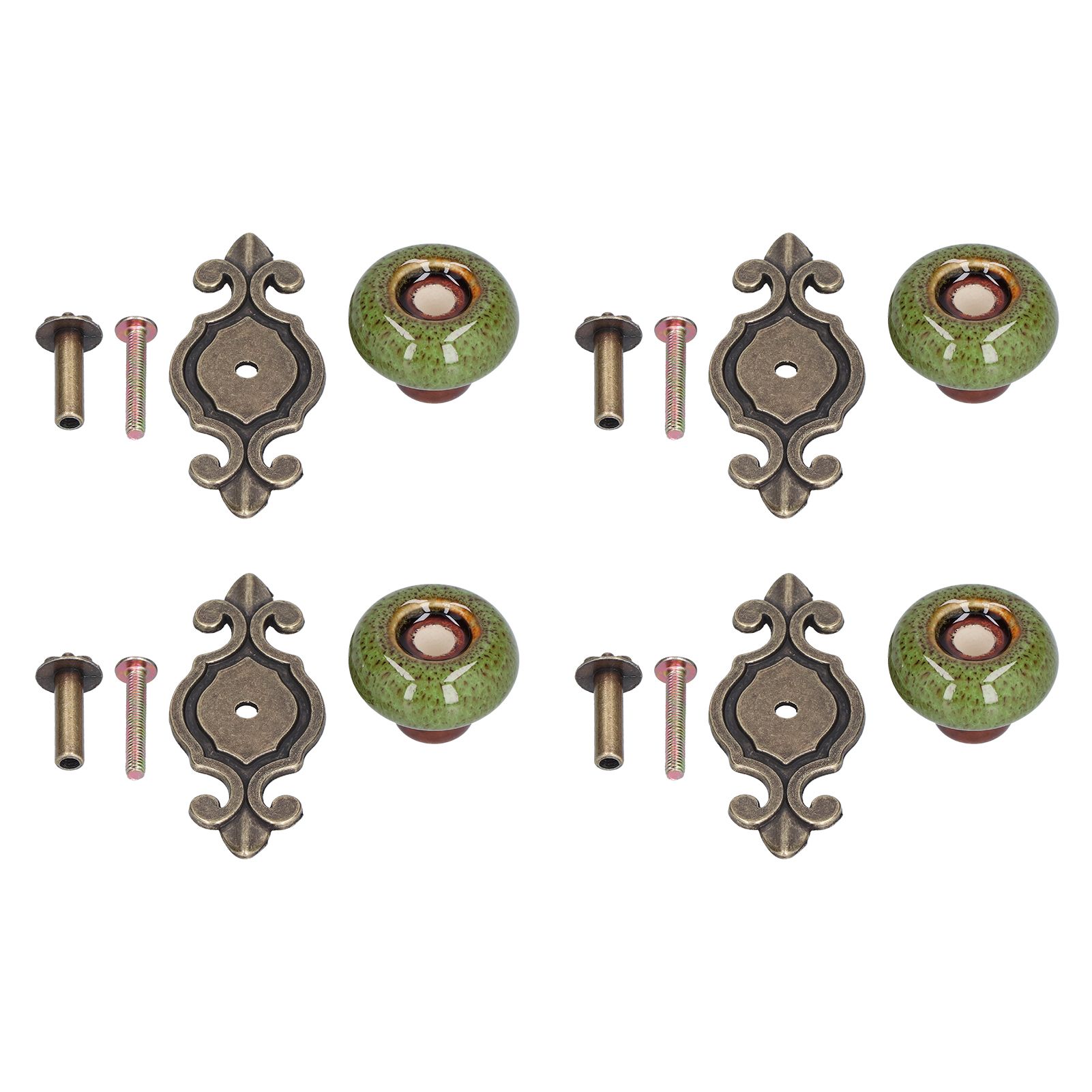 4 Sets Furniture Handle Zinc Alloy Cabinet Door Drawer Handle Exquisite Furniture AccessoriesGreen - Image 6
