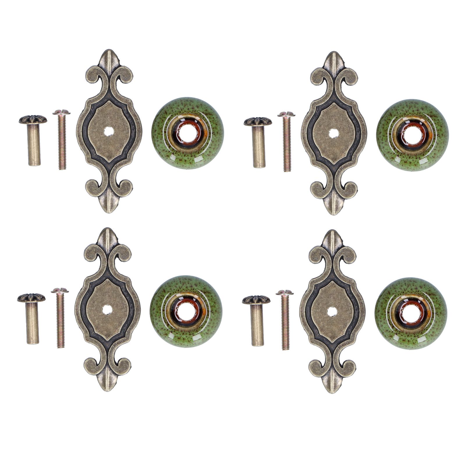 4 Sets Furniture Handle Zinc Alloy Cabinet Door Drawer Handle Exquisite Furniture AccessoriesGreen - Image 7