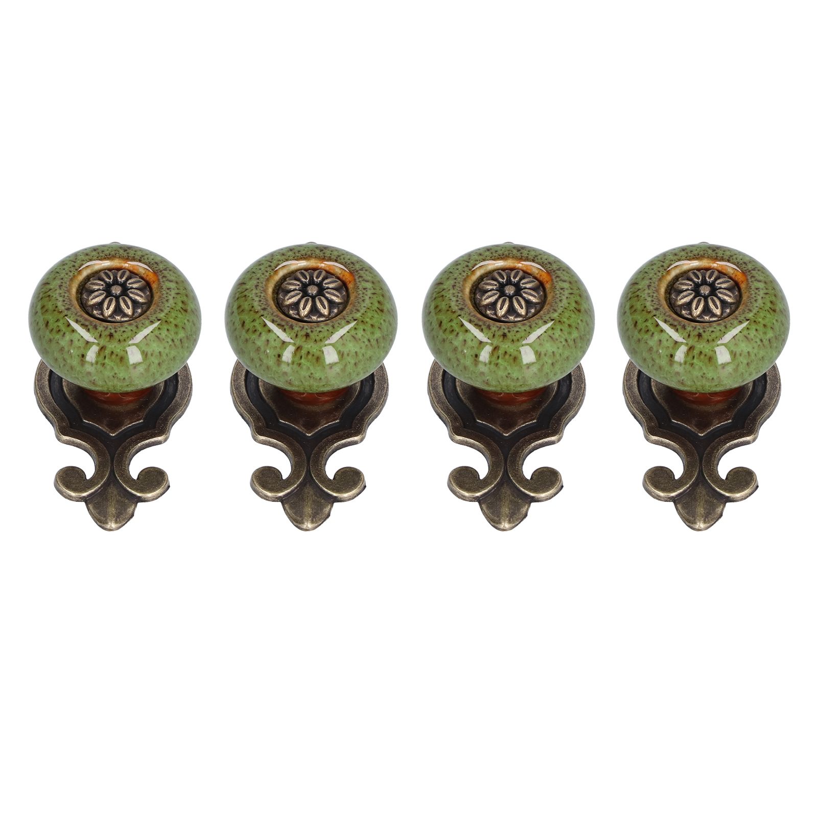 4 Sets Furniture Handle Zinc Alloy Cabinet Door Drawer Handle Exquisite Furniture AccessoriesGreen - Image 8