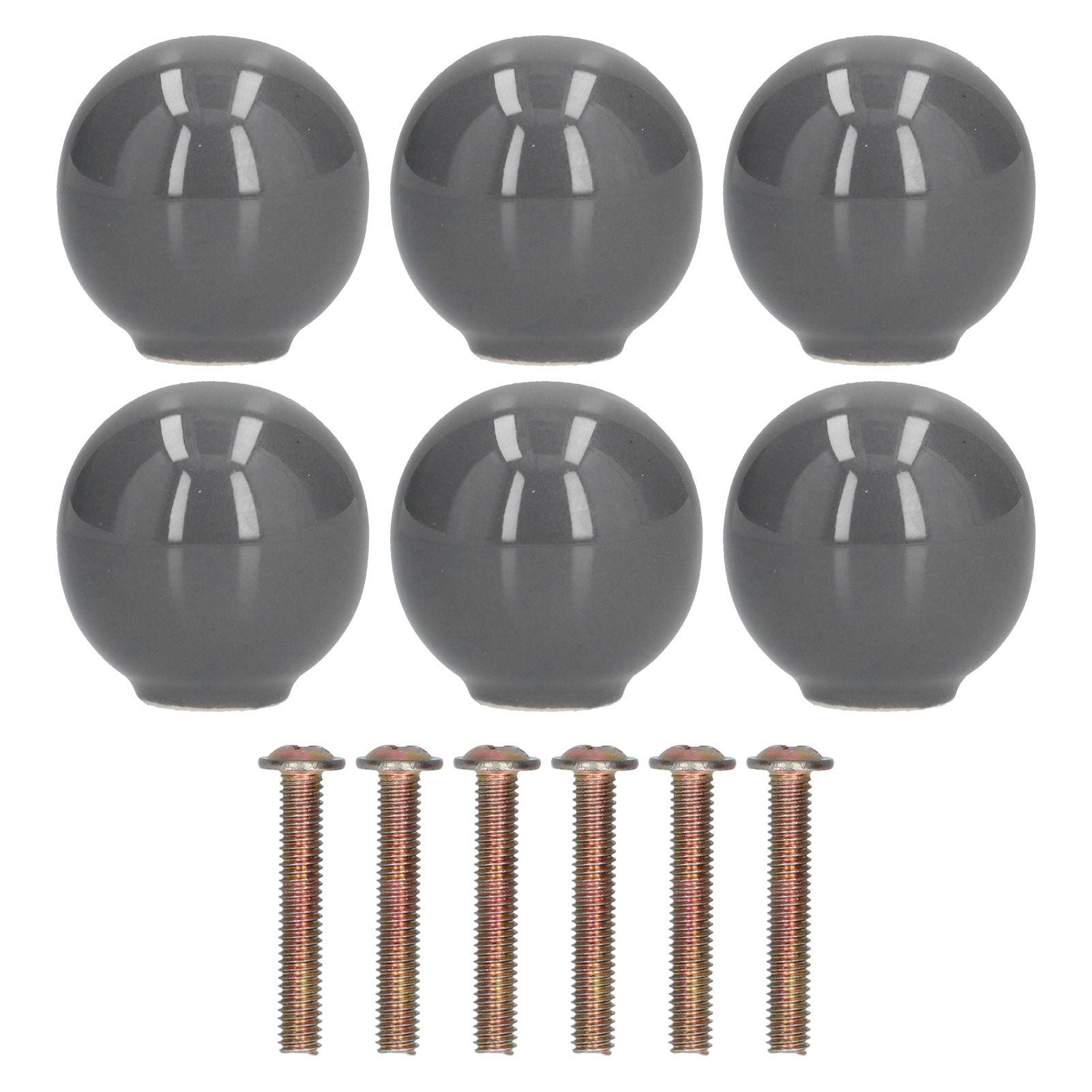 Cabinet Knobs No Fading Beautiful Exquisite DIY Zinc Alloy Modern Simple Drawer KnobsGrey - Image 1
