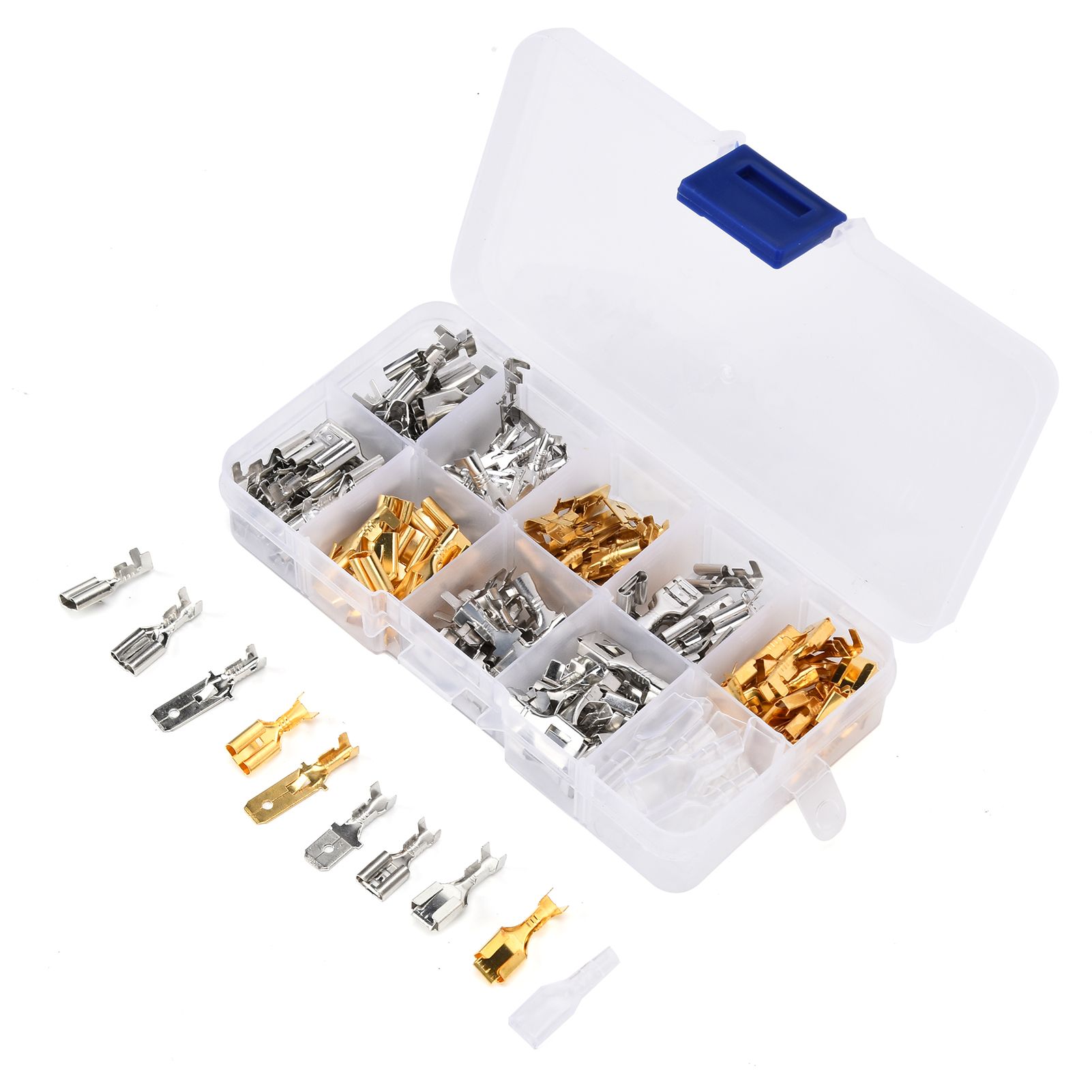 150Pcs Wire Terminals Brass Oxidation Resistance Corrosion Resistance High Conductivity Wire Crimp Terminal Block - Image 3