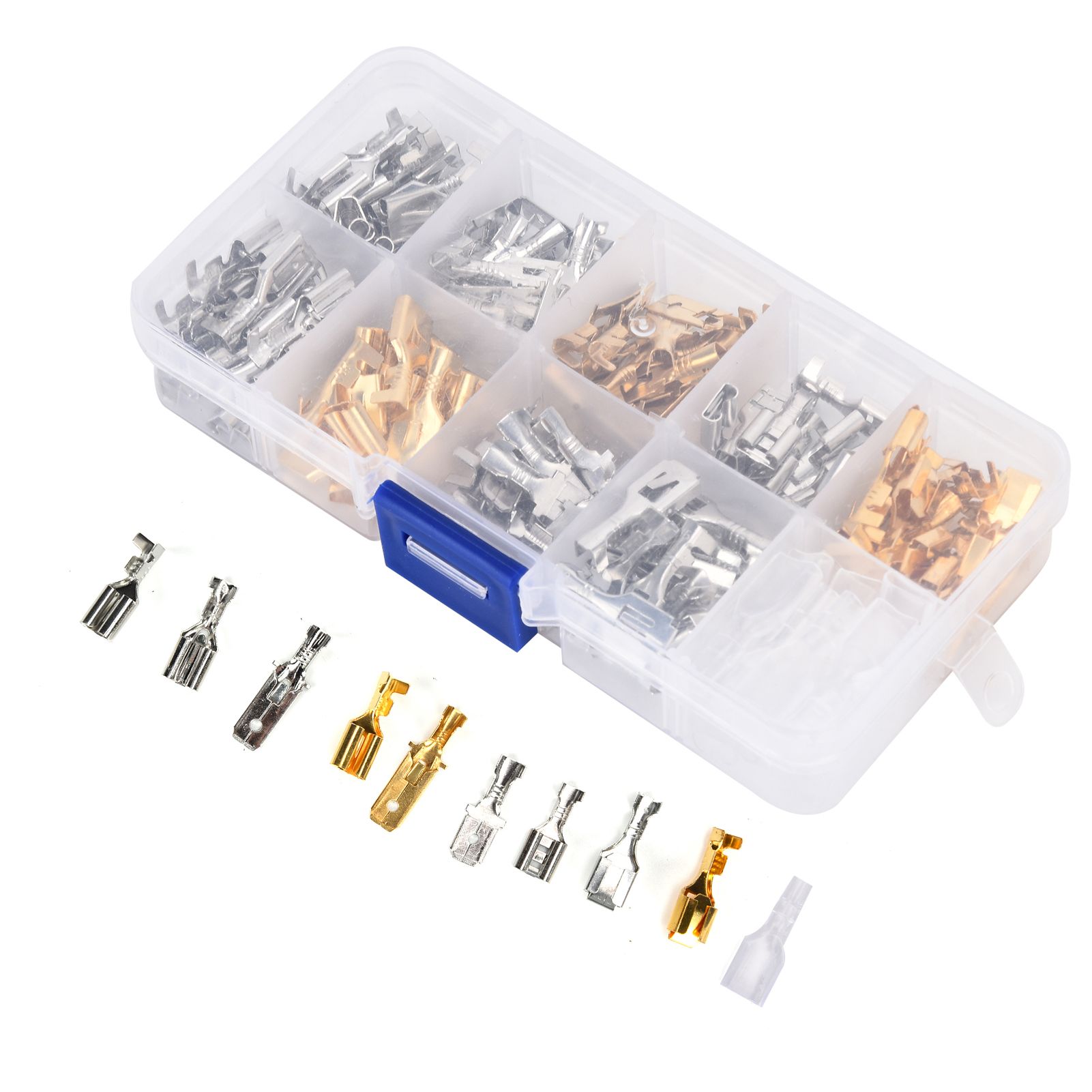 150Pcs Wire Terminals Brass Oxidation Resistance Corrosion Resistance High Conductivity Wire Crimp Terminal Block - Image 8