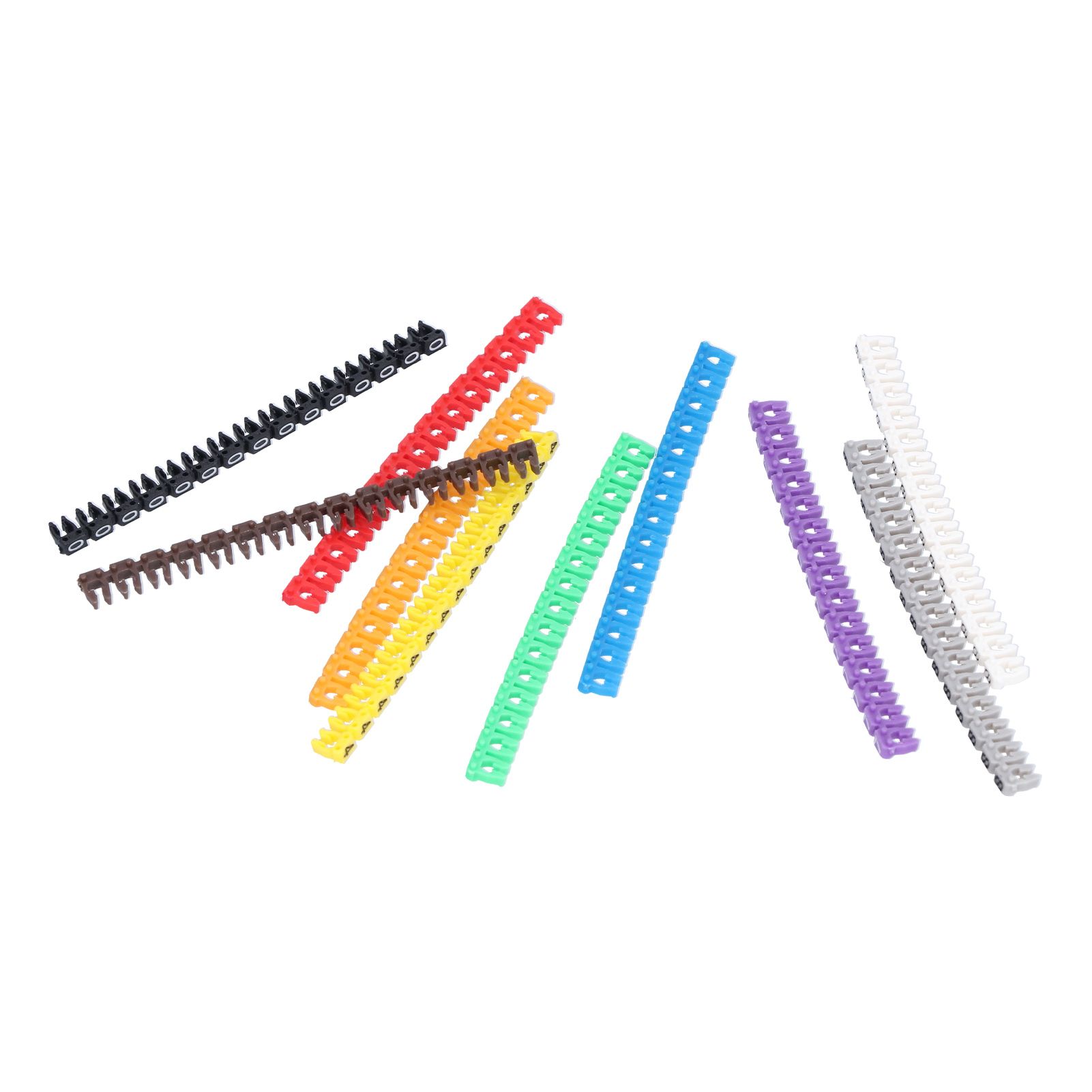 Clip On Cable Marker Waterproof Cable Identification Tube Colorful 0‑9 Number Wire Label Tube Wire Marker - Image 1