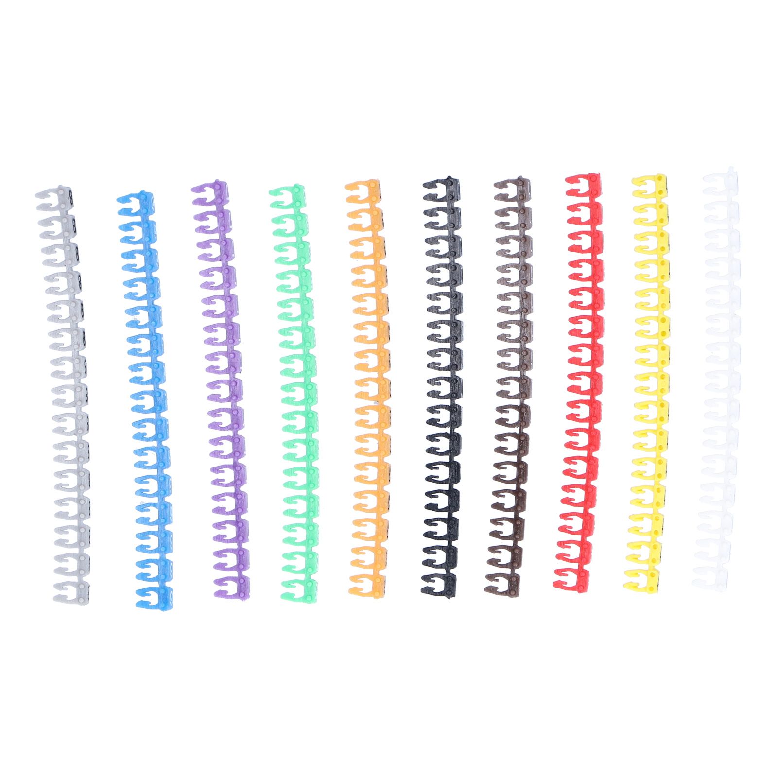 Clip On Cable Marker Waterproof Cable Identification Tube Colorful 0‑9 Number Wire Label Tube Wire Marker - Image 4