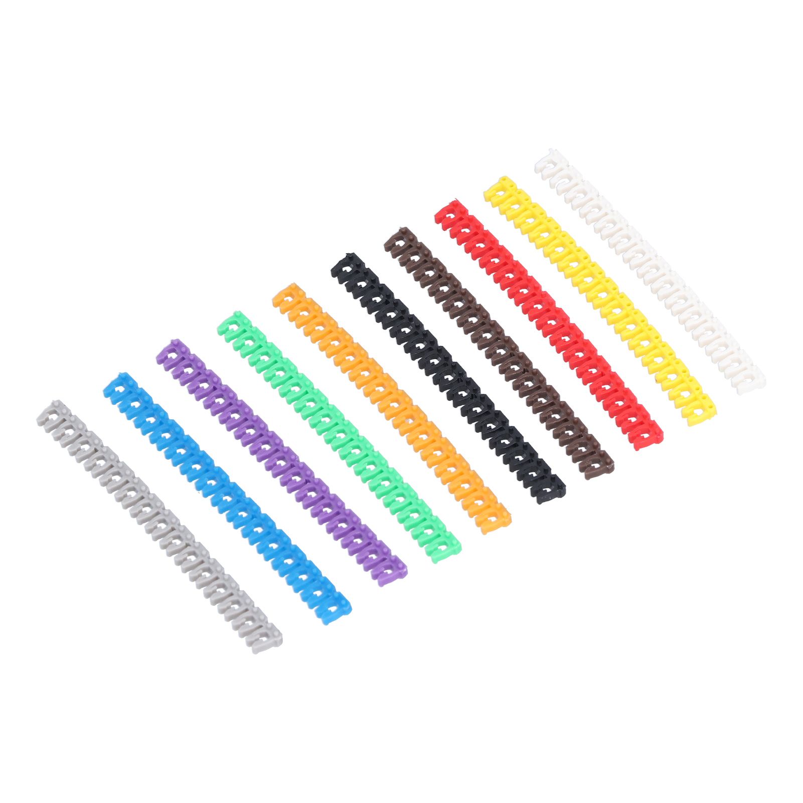 Clip On Cable Marker Waterproof Cable Identification Tube Colorful 0‑9 Number Wire Label Tube Wire Marker - Image 7