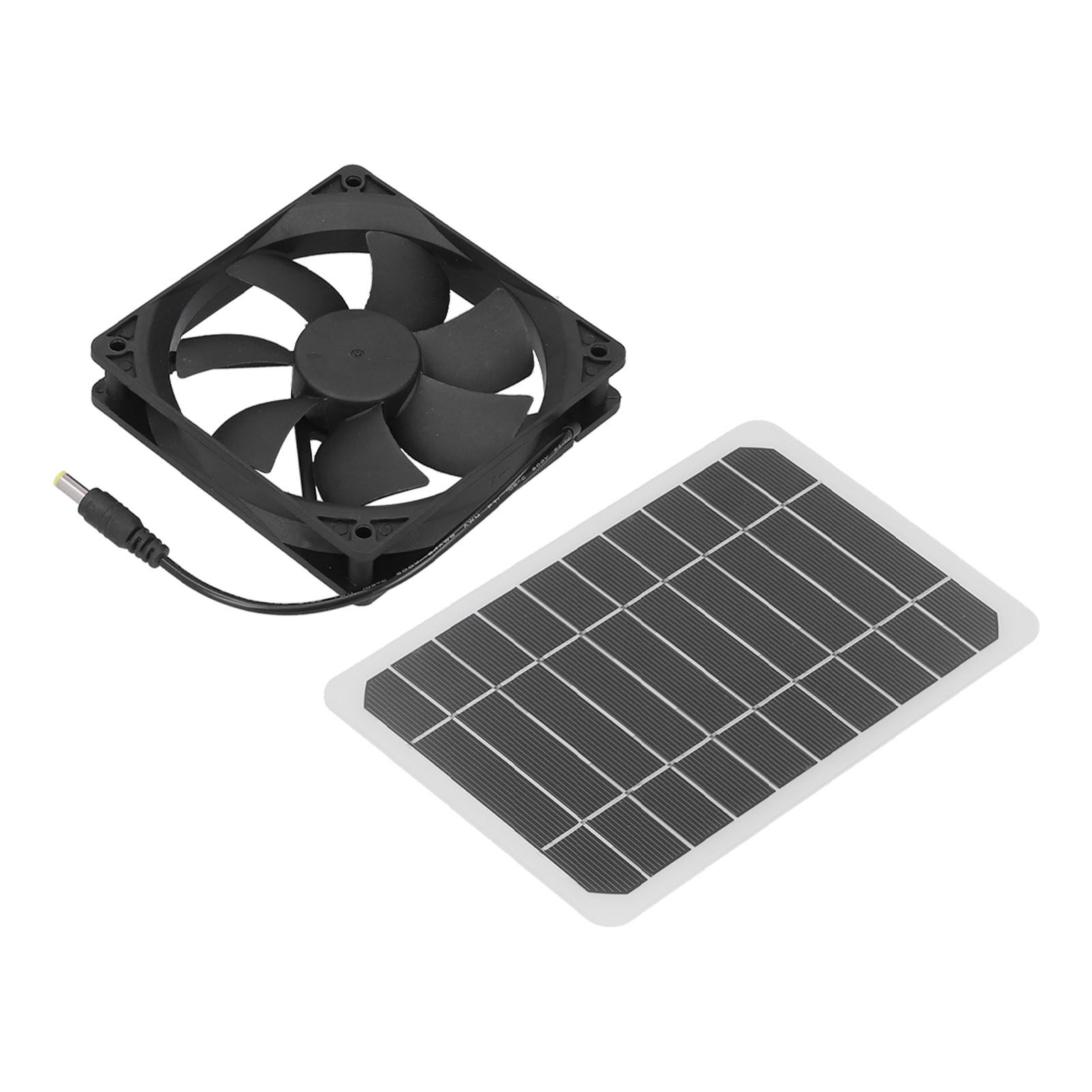 6W Solar Panel with Cooling Fan Mini Ventilator Solar Powered Exhaust Fan for Pet Dog Chicken House - Image 3