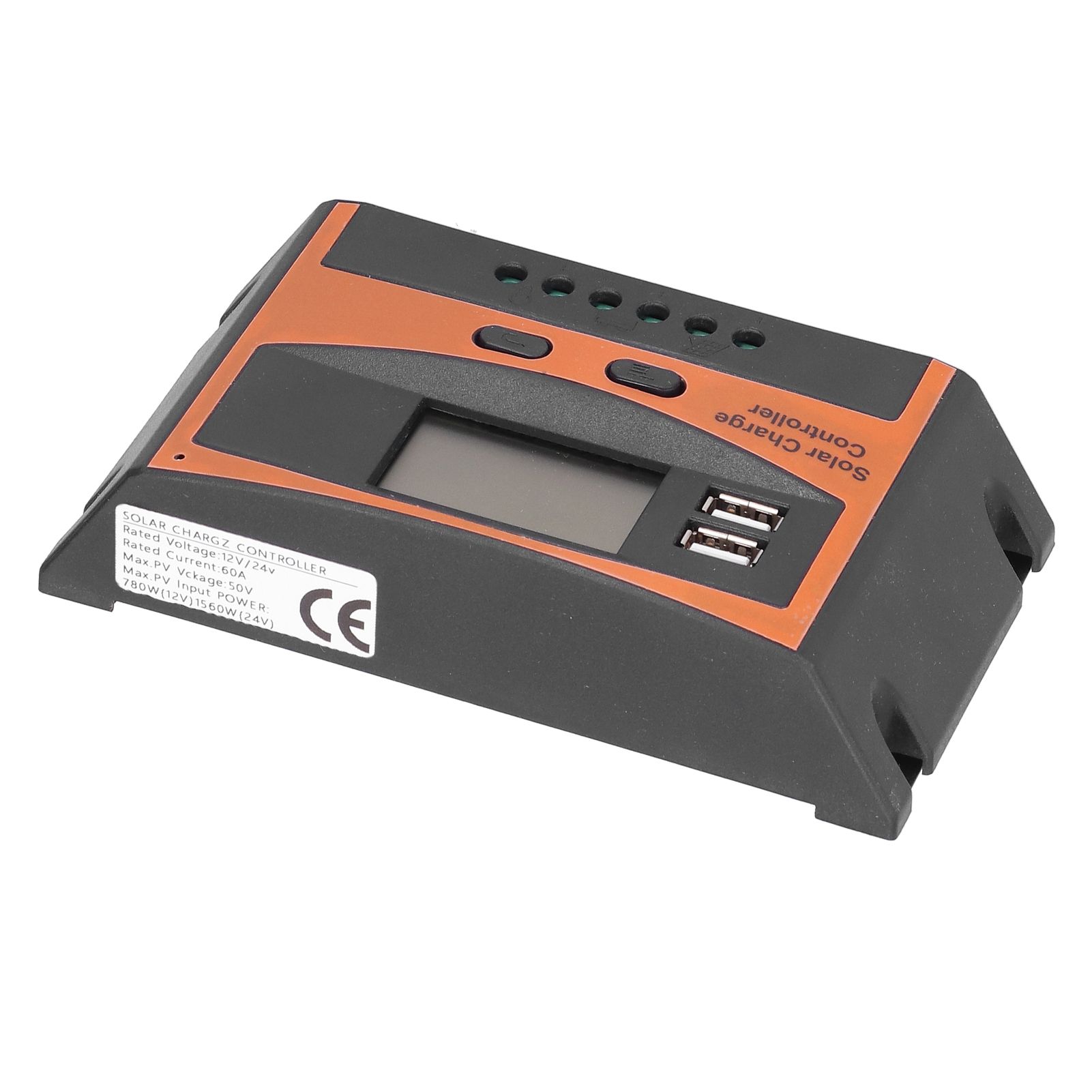 12V/24V Solar Charge Controller IP32 Waterproof High Efficient PWM Solar Power Controller60A - Image 3