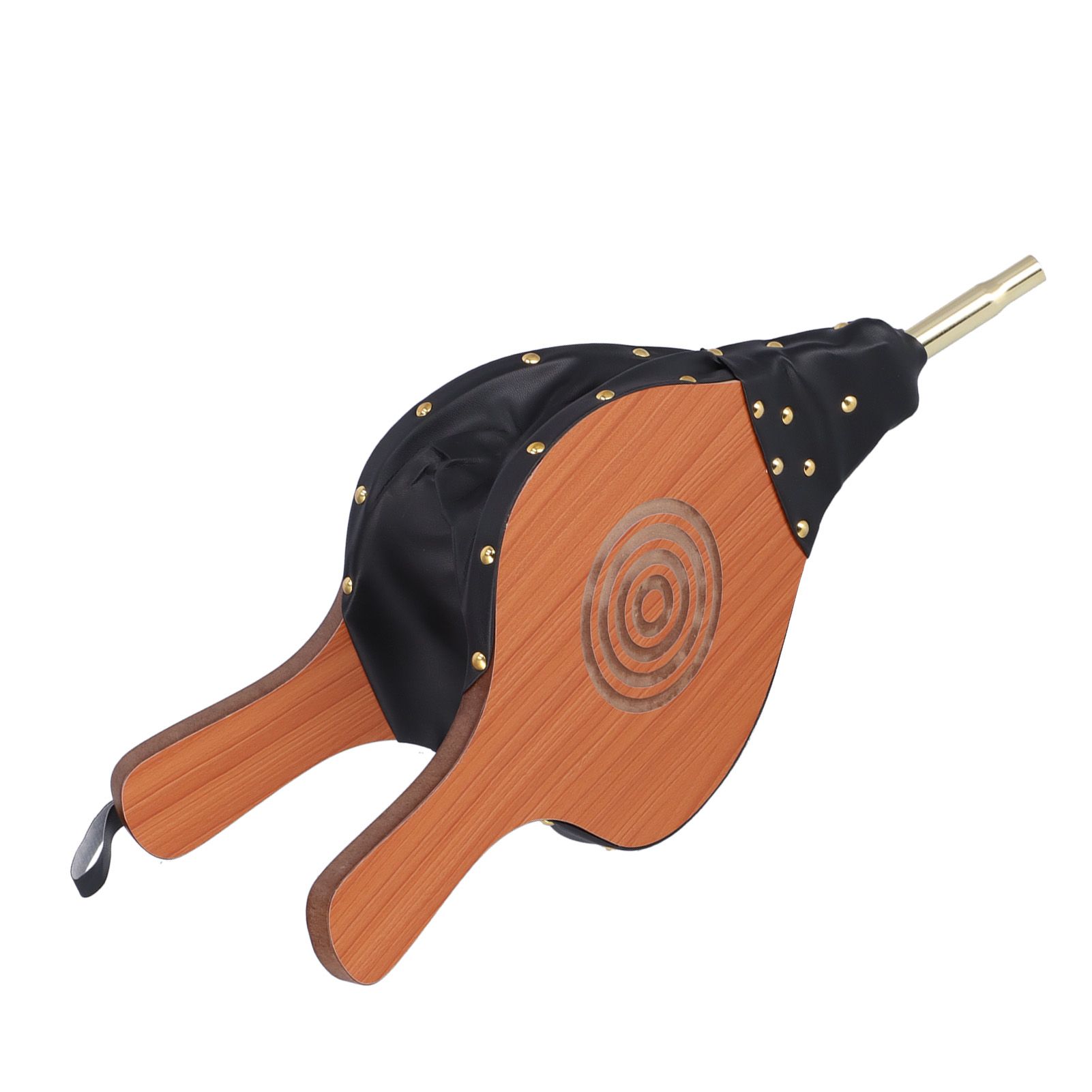Wood Fireplace Bellows Large Wood Air Blower Cast Nozzle with Hanging Strap for Outdoor Camping BBQ - Image 2