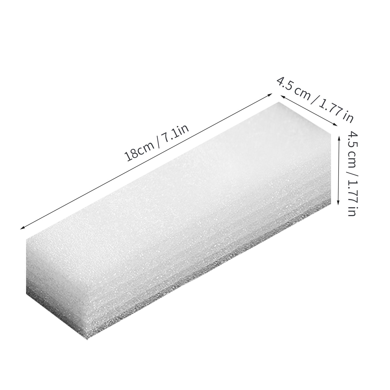 Dry Foam White Pearl Cotton Rectangle Foam Block Shockproof Packaging Foam For Wedding Birthday Party18x4.5x4.5 cm / 7.1x1.8x1.8 in - Image 2