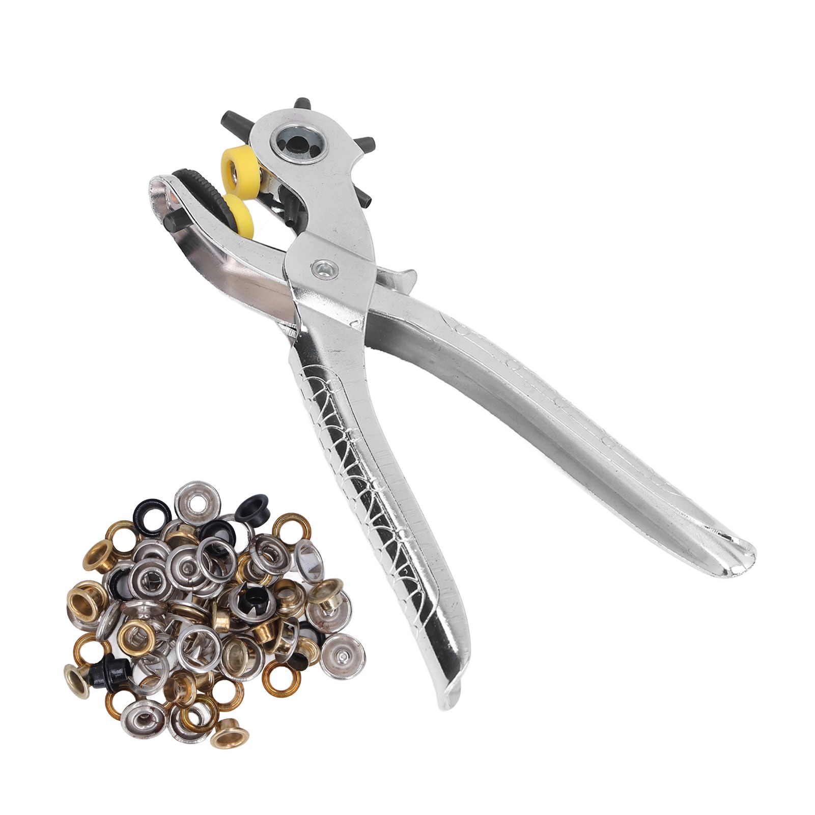 8in Belt Hole Puncher Stainless Steel Sturdy Durable Ergonomic Design Effort Saving Heat Treatment Leather Hole Punch - Image 1