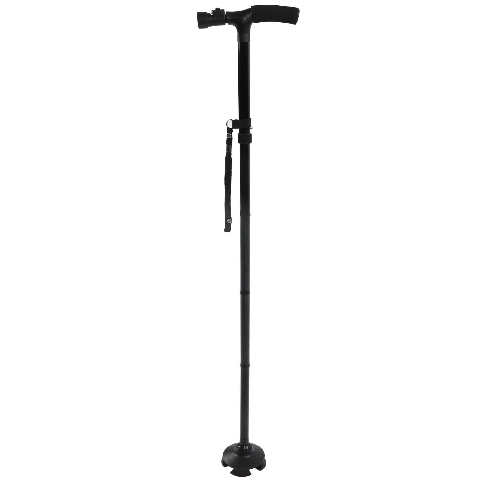Aluminum Alloy Telescopic Crutches Walking Sticks Outdoor Elderly Cane With Torch - Image 3