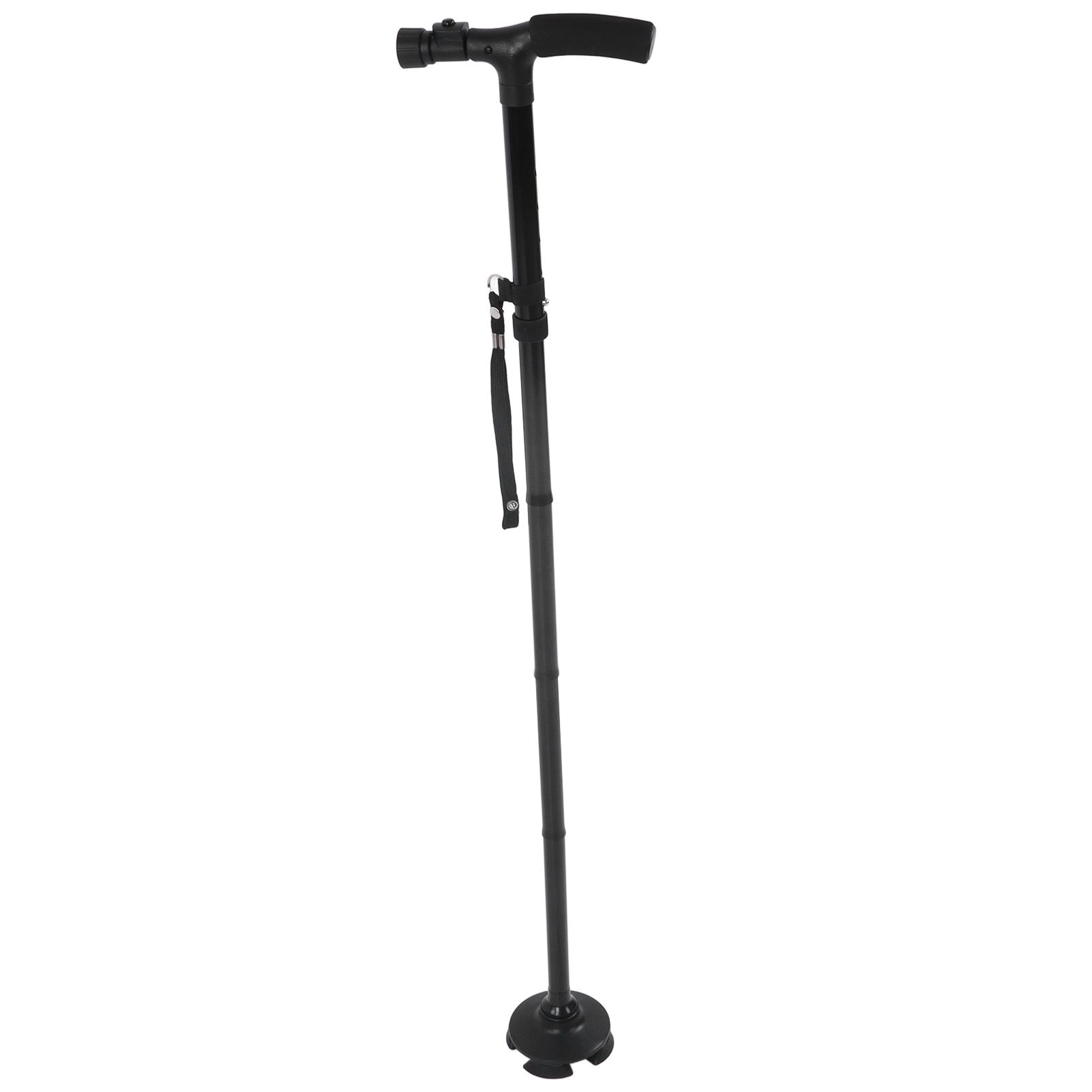 Aluminum Alloy Telescopic Crutches Walking Sticks Outdoor Elderly Cane With Torch - Image 7