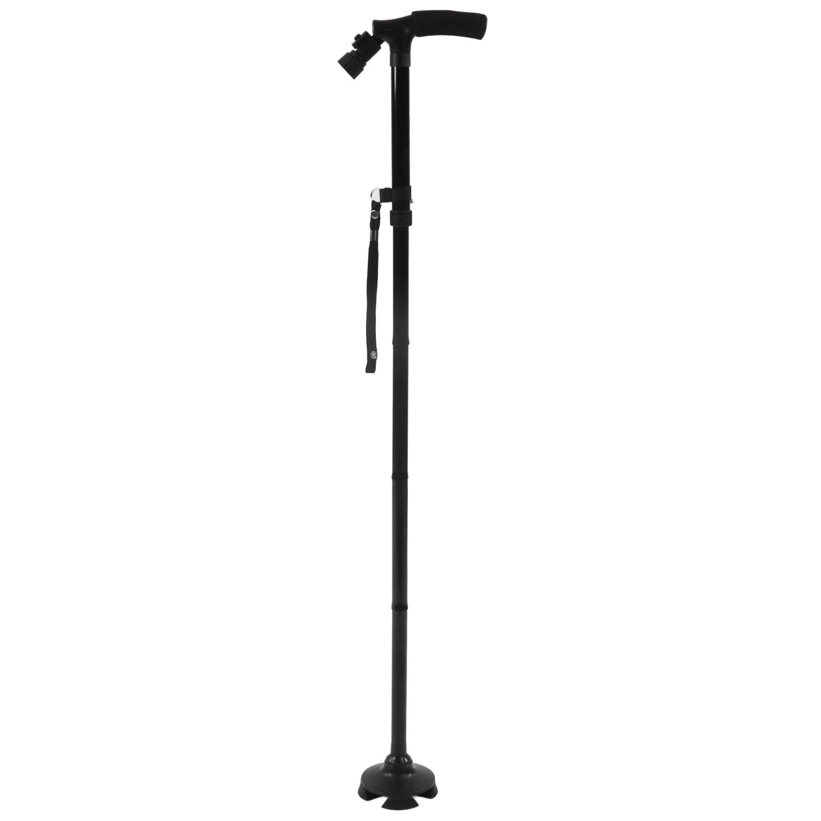 Aluminum Alloy Telescopic Crutches Walking Sticks Outdoor Elderly Cane With Torch - Image 8