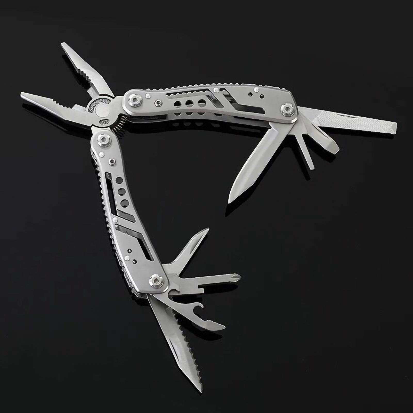Multifunctional Pliers Portable Folding Stainless Steel Camping Pliers for Outdoor Survival - Image 3