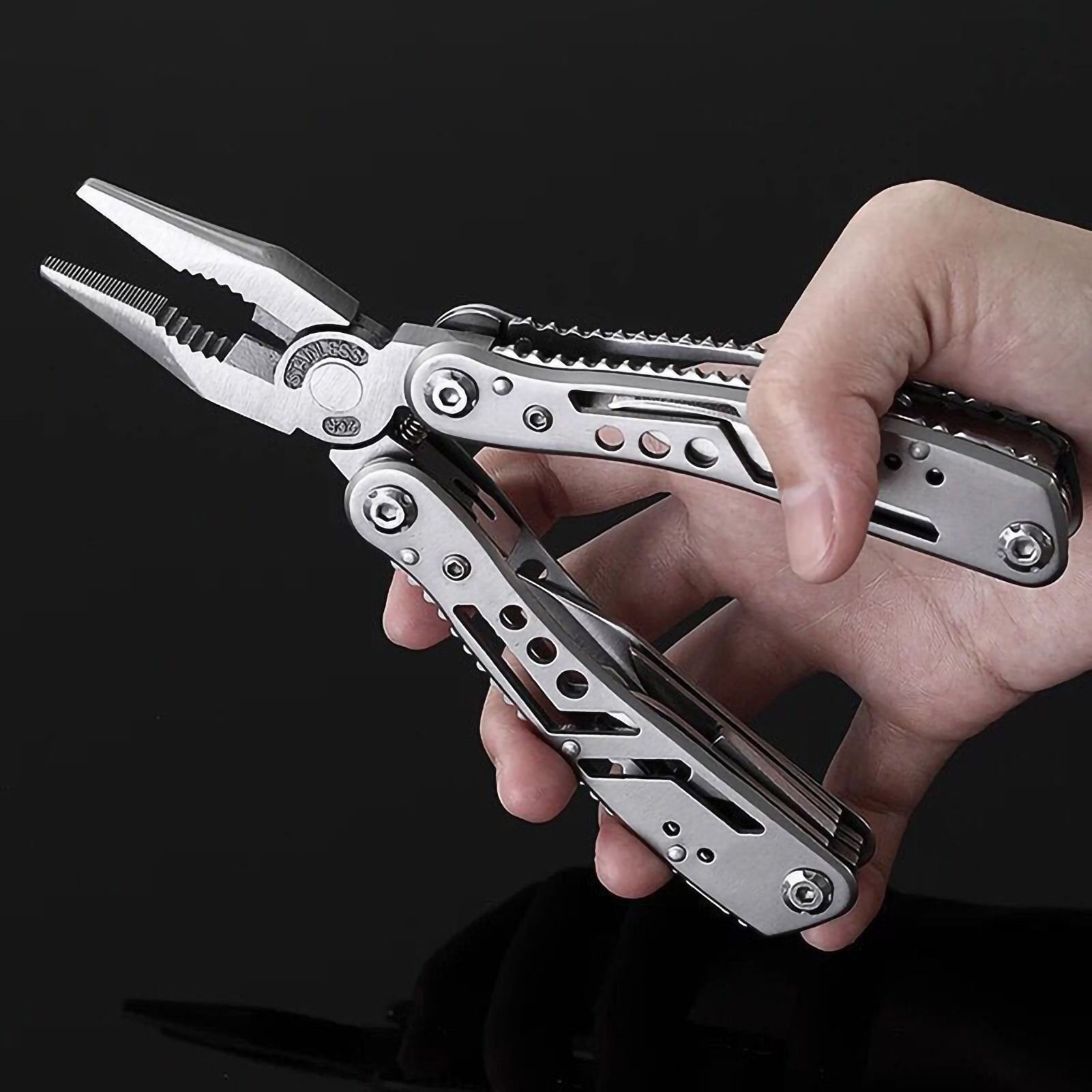 Multifunctional Pliers Portable Folding Stainless Steel Camping Pliers for Outdoor Survival - Image 5