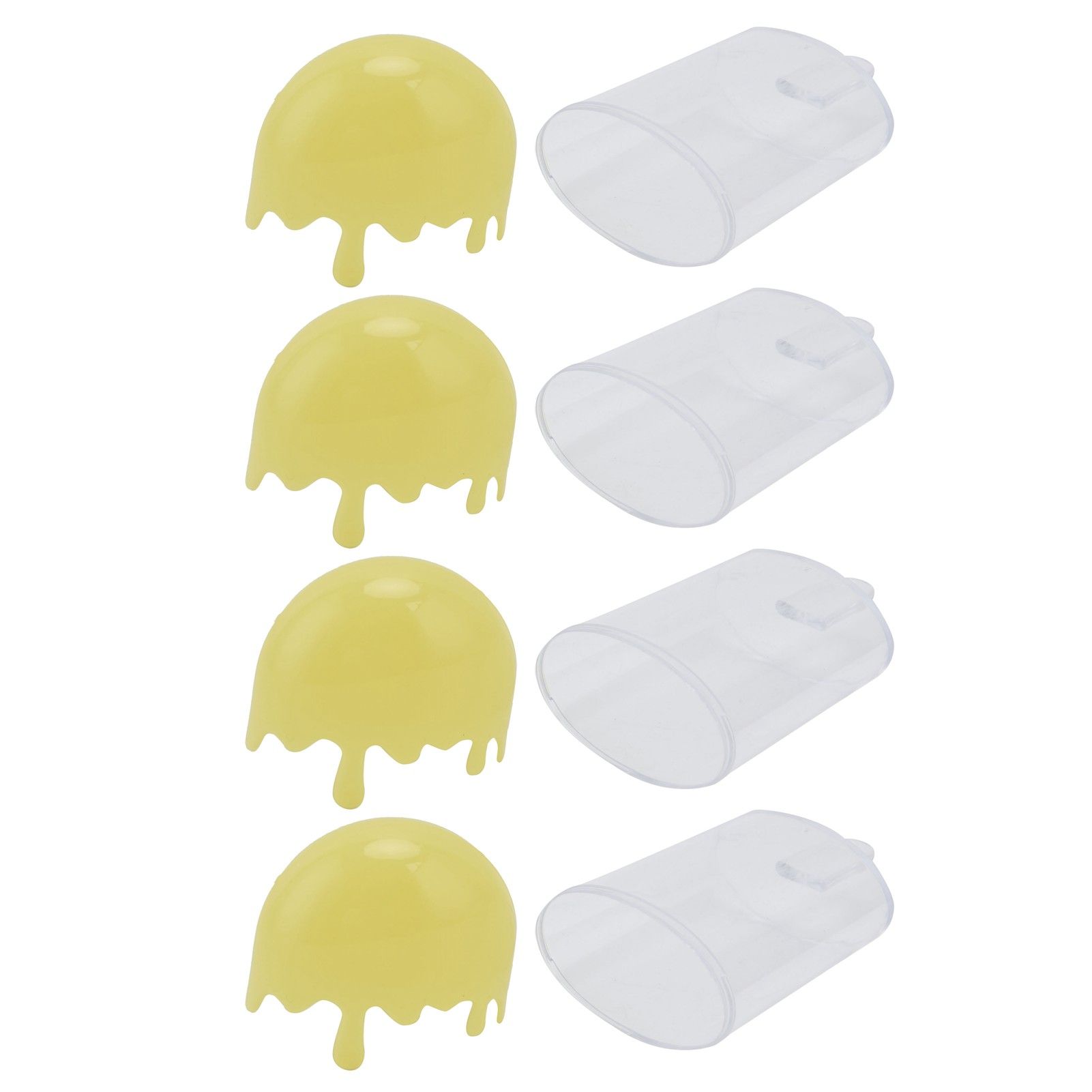 12Pcs Ice Cream Shape Candy Box Plastic Candy Case Container Wedding Party SuppliesYellow - Image 4