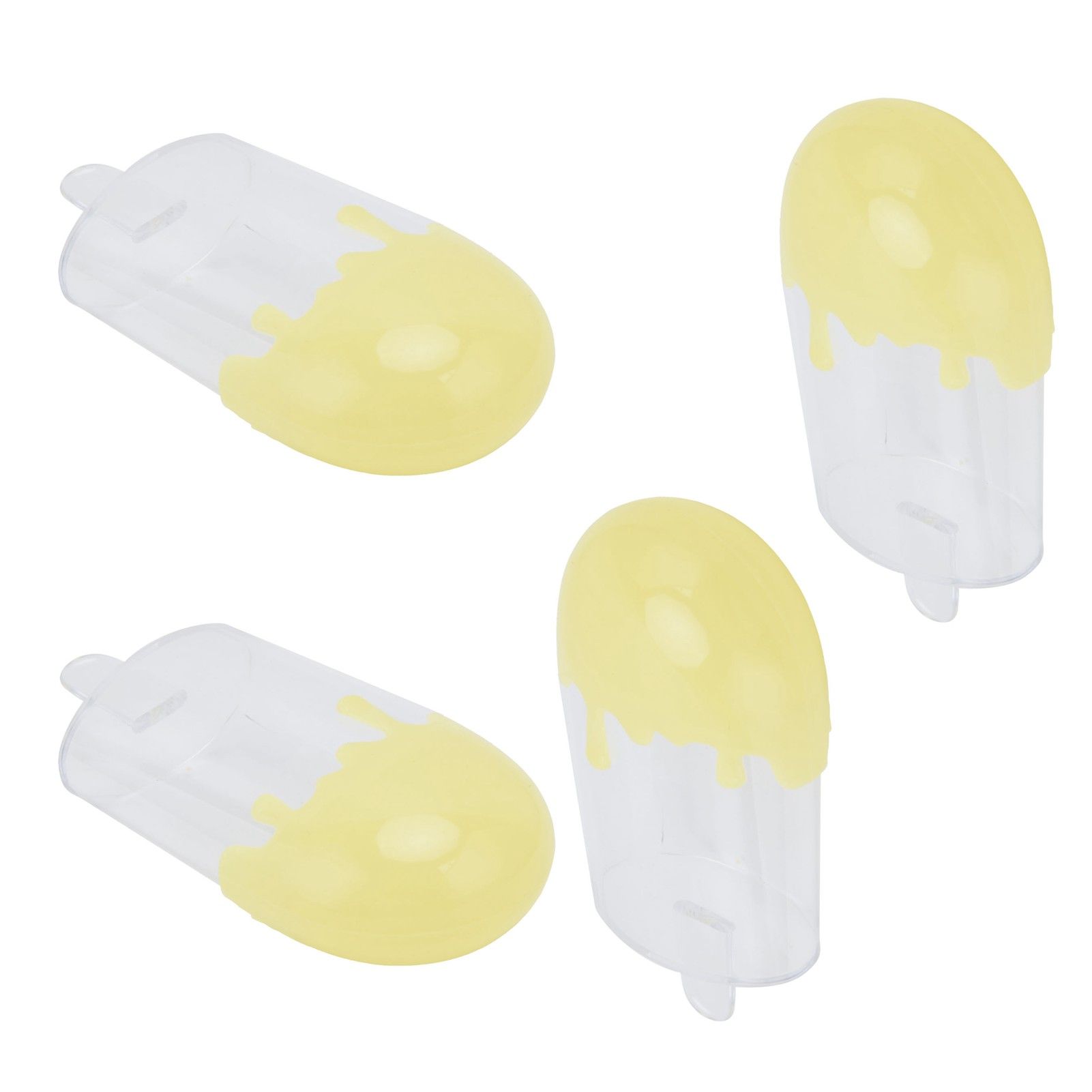 12Pcs Ice Cream Shape Candy Box Plastic Candy Case Container Wedding Party SuppliesYellow - Image 5