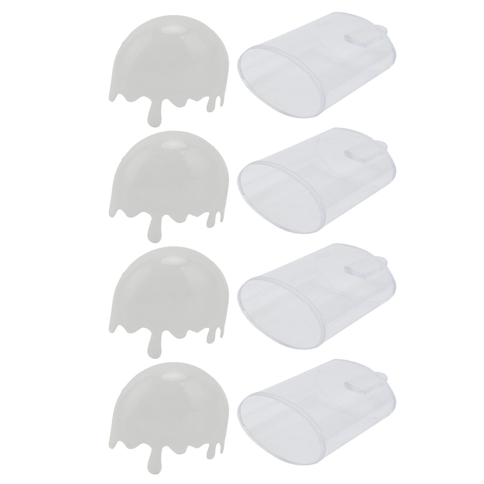 12Pcs Ice Cream Shape Candy Box Plastic Candy Case Container Wedding Party SuppliesWhite - Image 4
