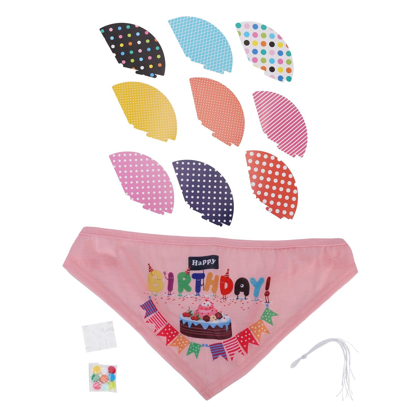 Dog Birthday Hat Creative Pet Birthday Party Hat Animal Dog One Year Old Creative Birthday Hat Supplies Pink - Image 1