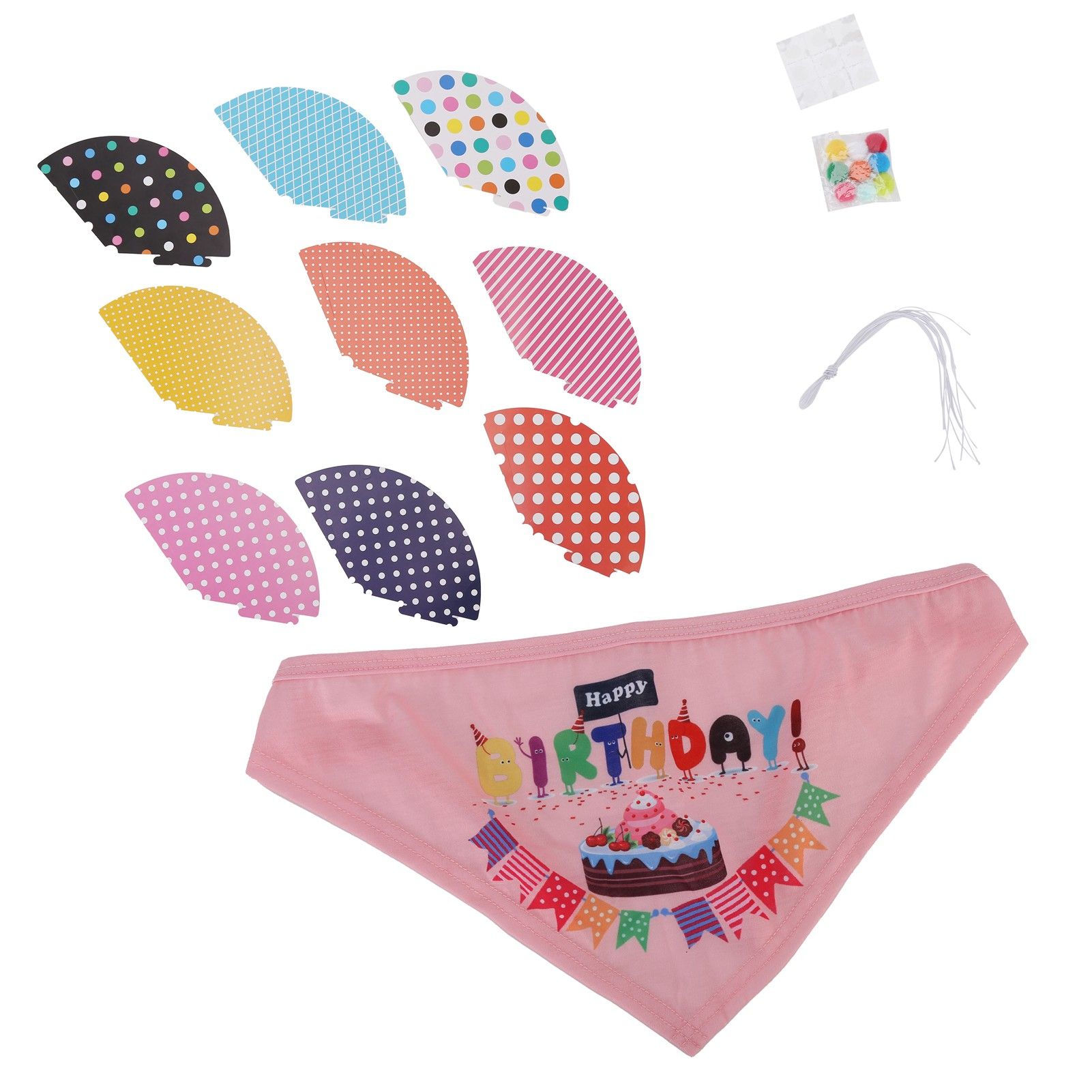 Dog Birthday Hat Creative Pet Birthday Party Hat Animal Dog One Year Old Creative Birthday Hat Supplies Pink - Image 3