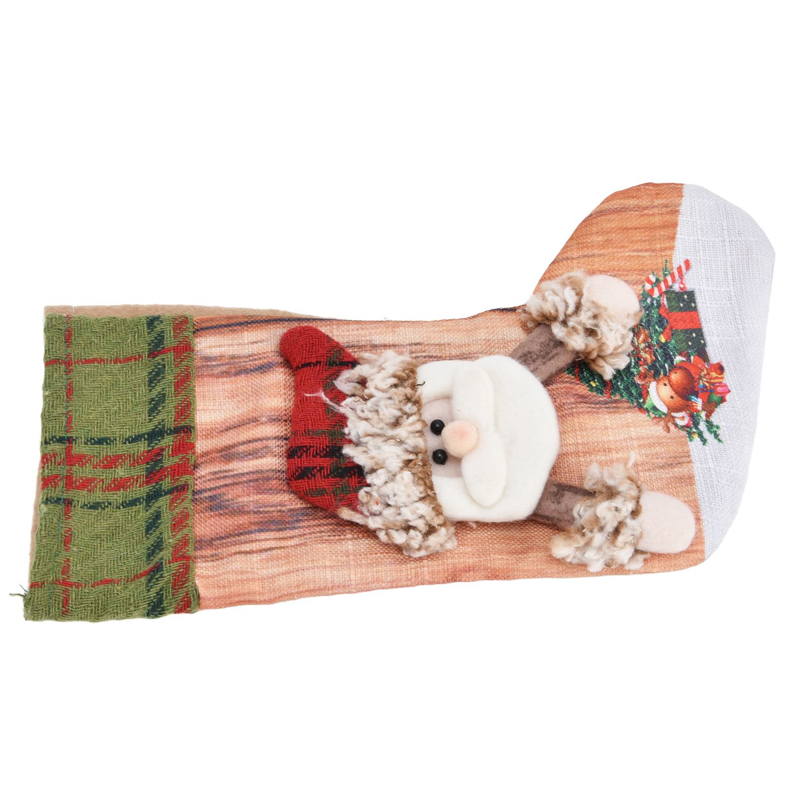 Christmas Stocking Three Dimensional Printed Christmas Stocking Gift Bag Ornament for Christmas Tree Fireplace HangingElderly - Image 5