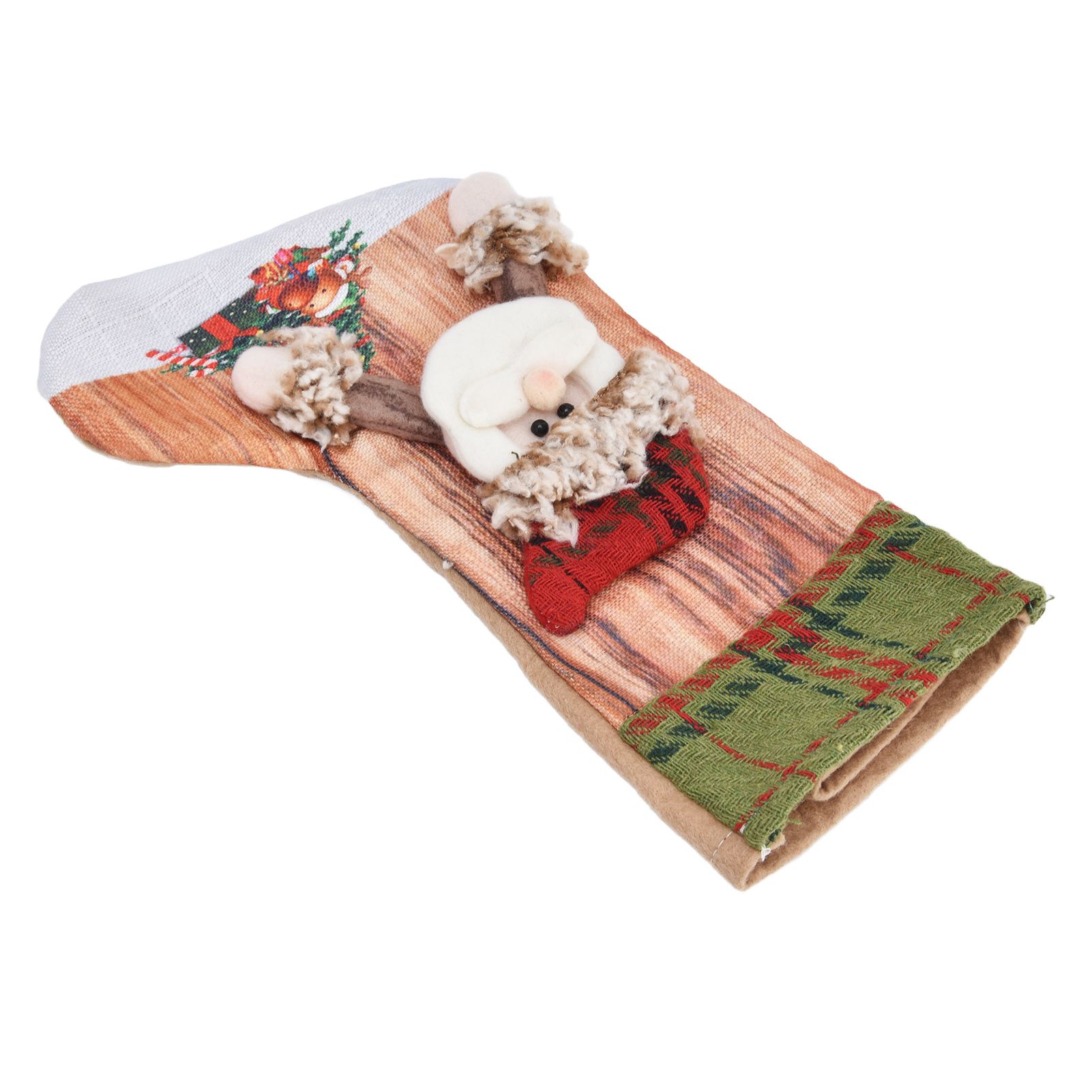Christmas Stocking Three Dimensional Printed Christmas Stocking Gift Bag Ornament for Christmas Tree Fireplace HangingElderly - Image 7
