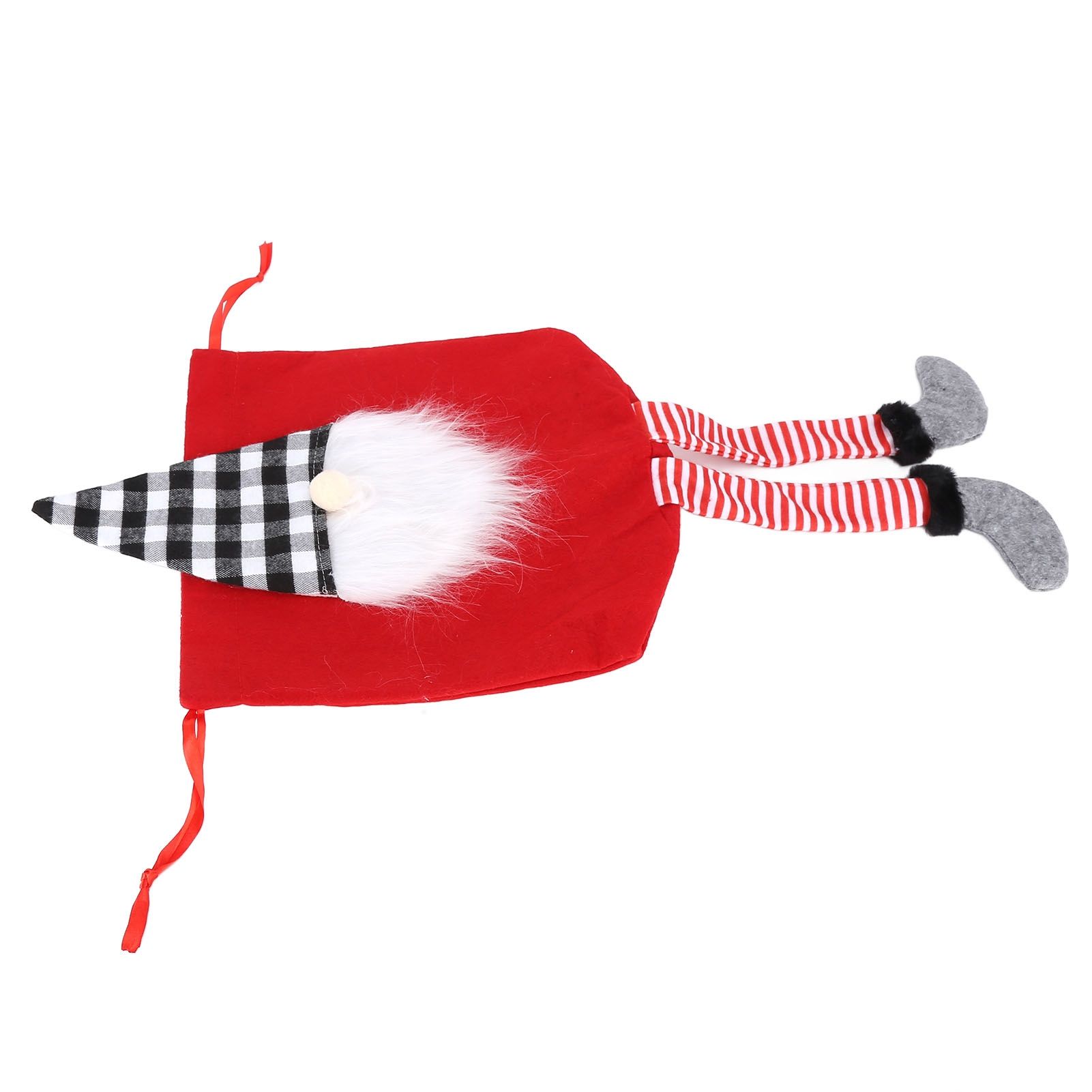 Christmas Gift Bag Faceless Santa Claus Drawstring Pouch Treat Bag for Christmas PartyRed - Image 5