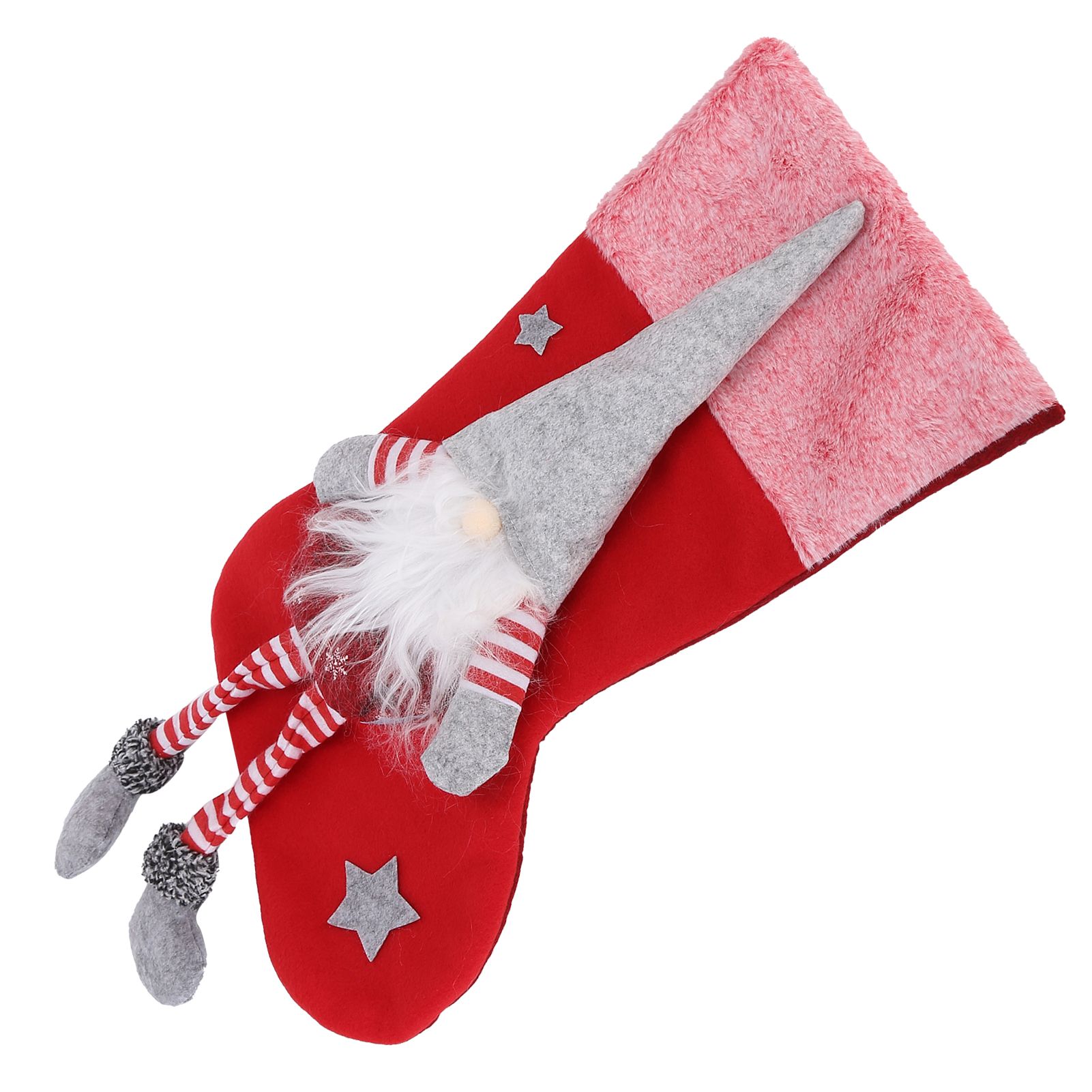 Christmas Hanging Ornaments Plush Faceless Old Man Christmas Stockings DecorationRed - Image 3