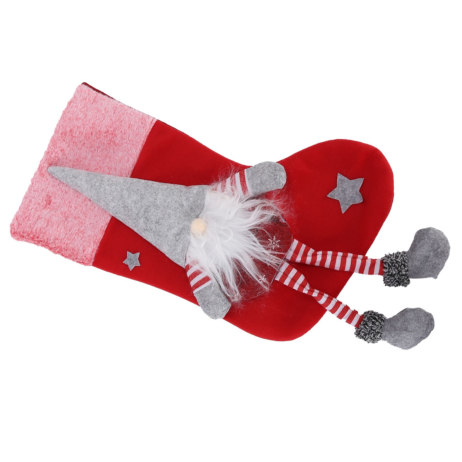 Christmas Hanging Ornaments Plush Faceless Old Man Christmas Stockings DecorationRed - Image 5