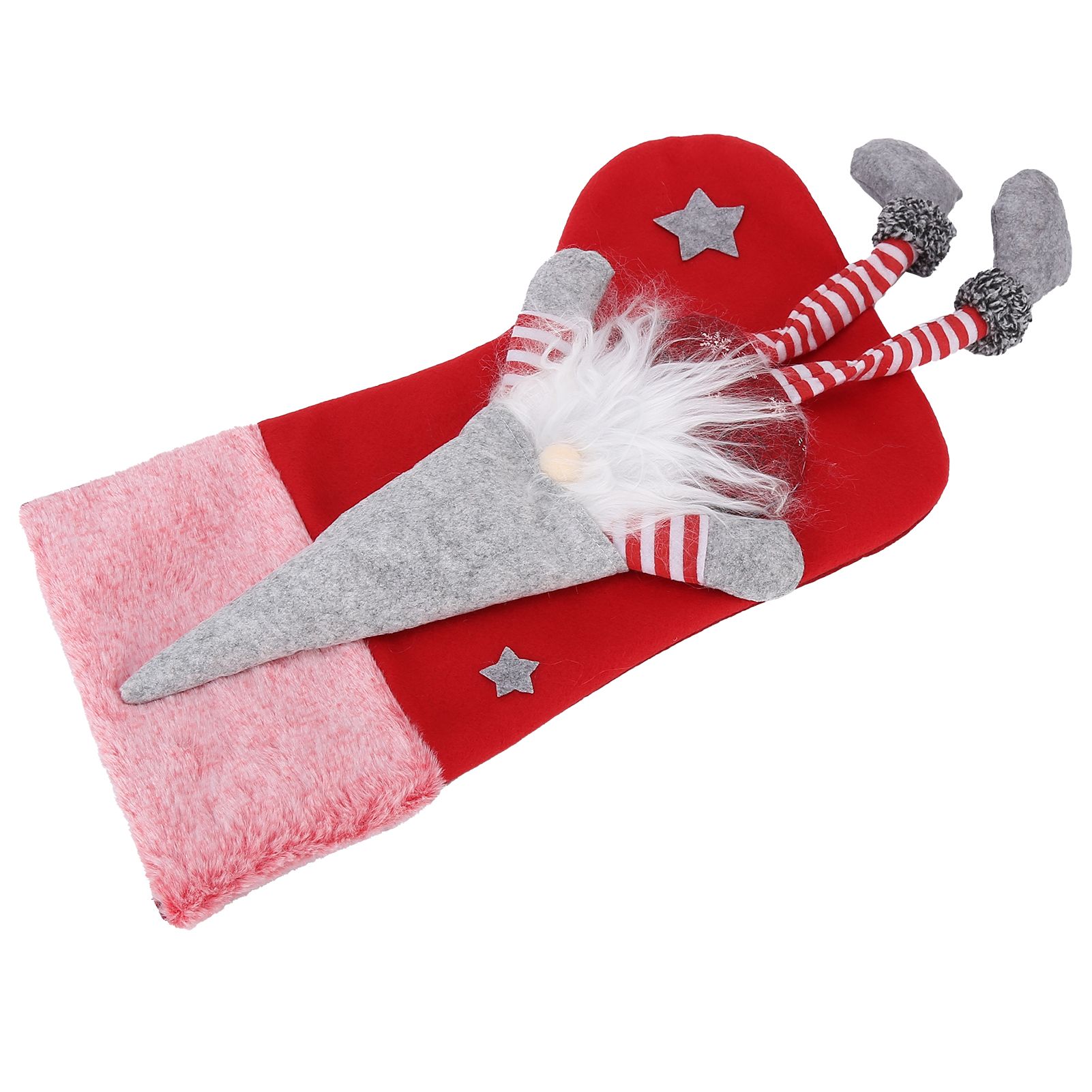Christmas Hanging Ornaments Plush Faceless Old Man Christmas Stockings DecorationRed - Image 6