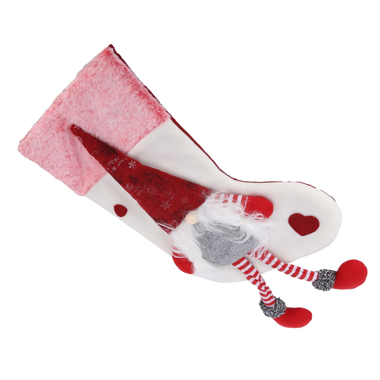 Christmas Ornaments Christmas Ornaments with Legs Plush Faceless Old Man in Deep Forest Christmas StockingsWhite - Image 6