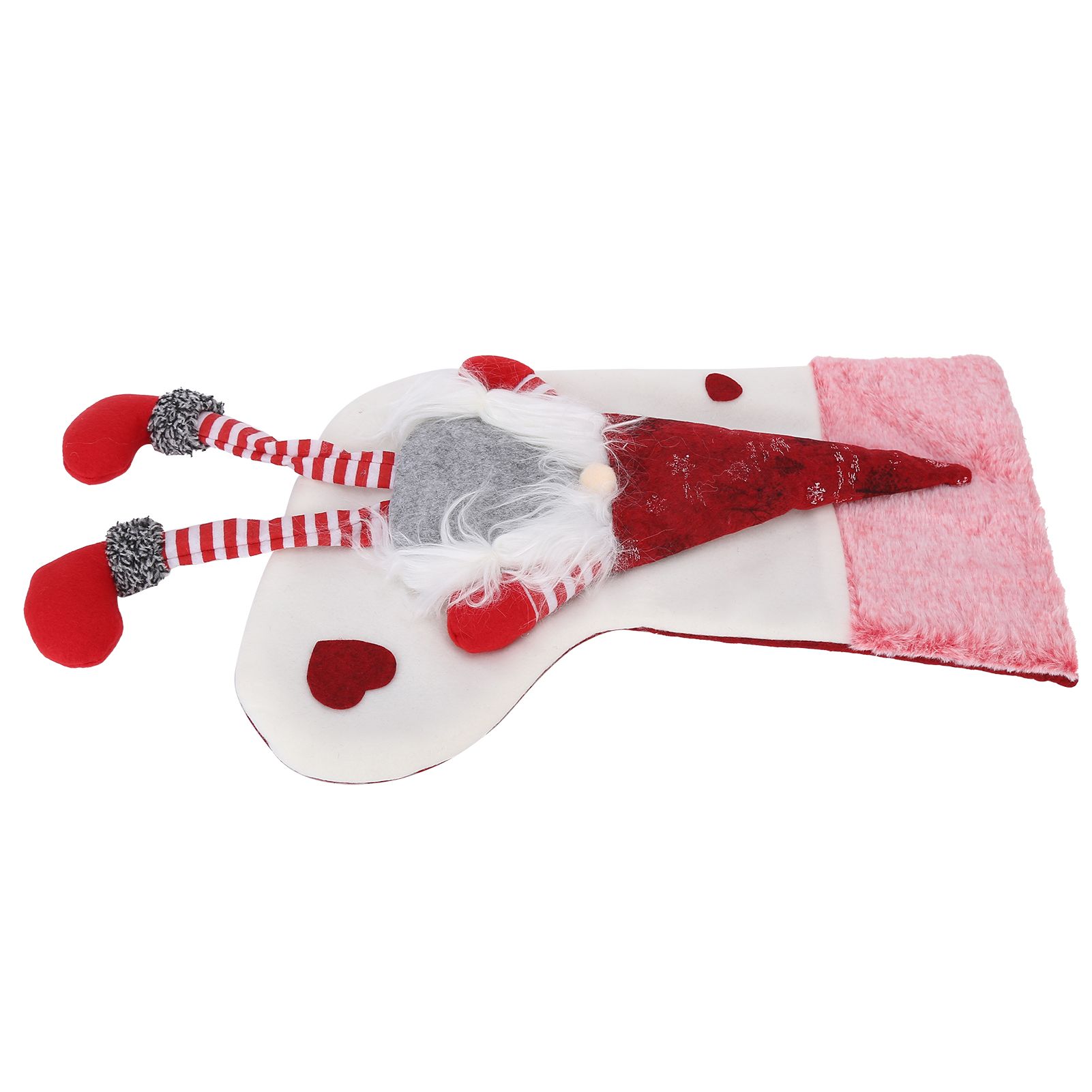 Christmas Ornaments Christmas Ornaments with Legs Plush Faceless Old Man in Deep Forest Christmas StockingsWhite - Image 8
