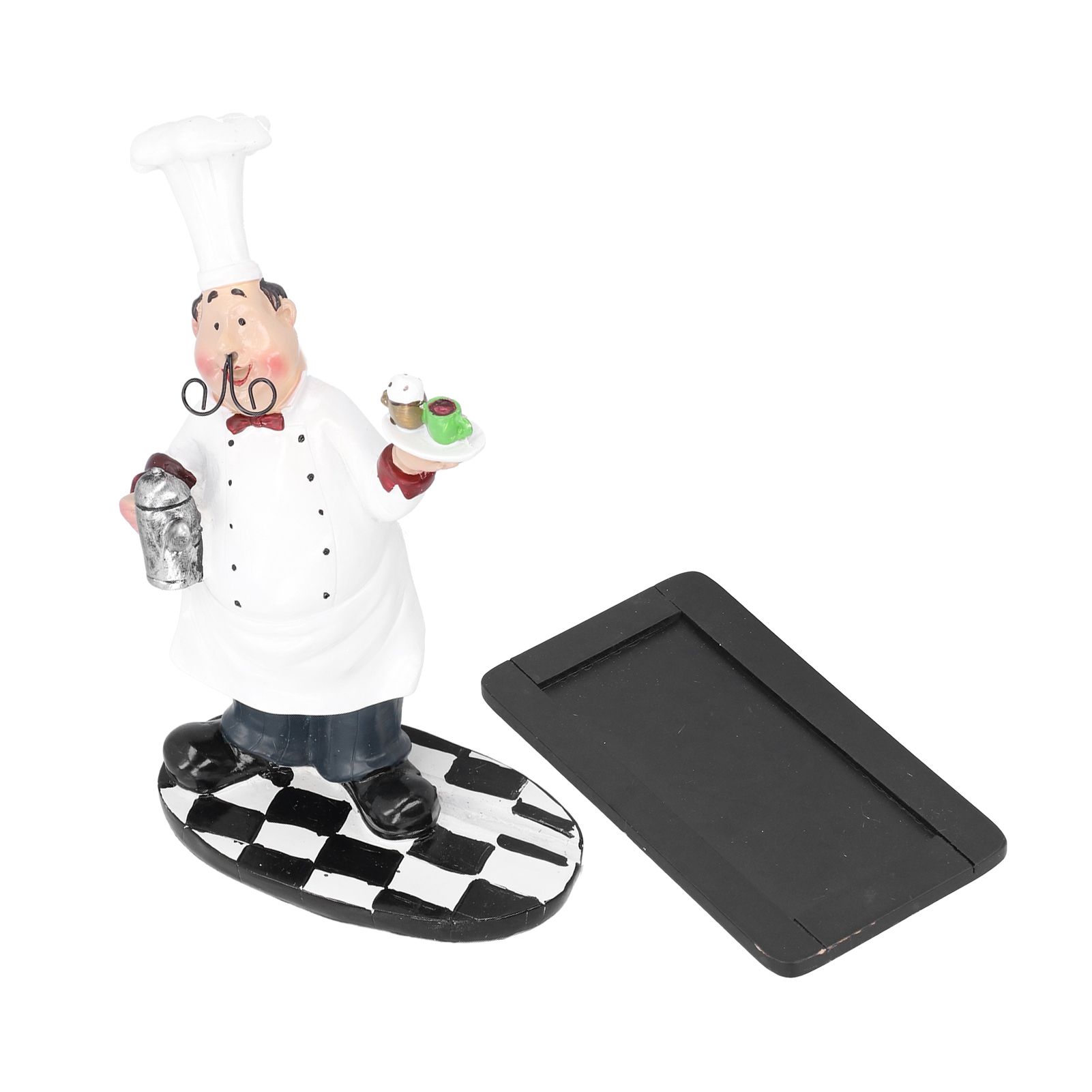 Resin Mustache Chef Figurine Fashion Small Ornaments Message Board Food Shop Hotel Decorations - Image 2