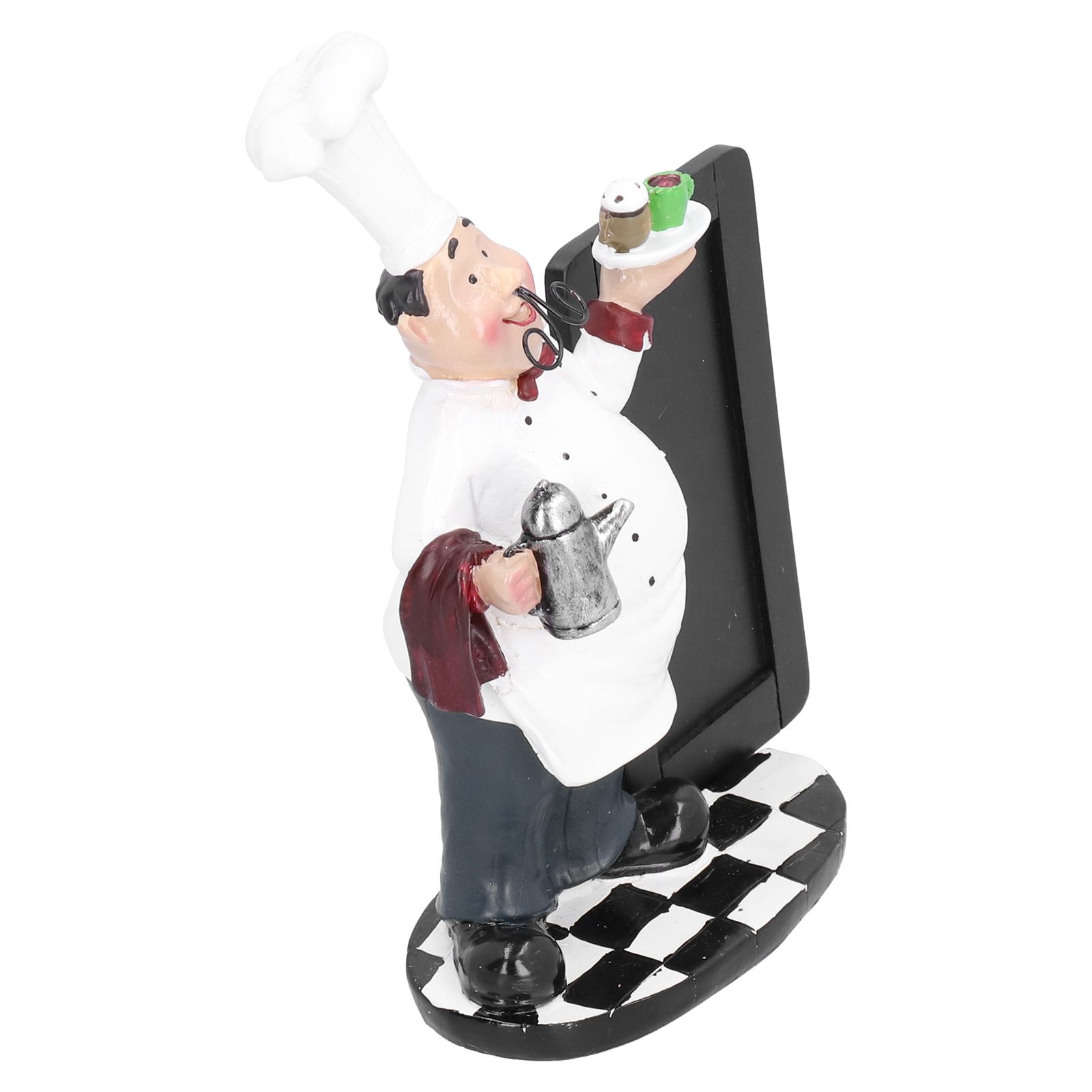 Resin Mustache Chef Figurine Fashion Small Ornaments Message Board Food Shop Hotel Decorations - Image 5