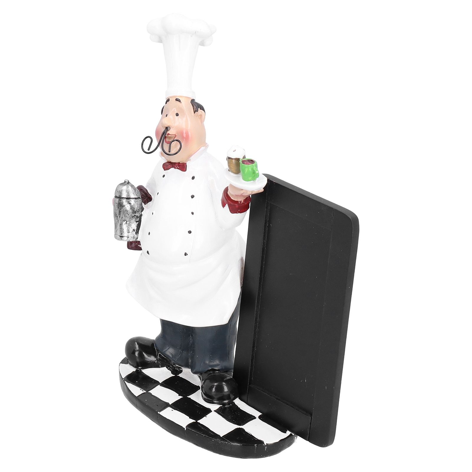 Resin Mustache Chef Figurine Fashion Small Ornaments Message Board Food Shop Hotel Decorations - Image 6