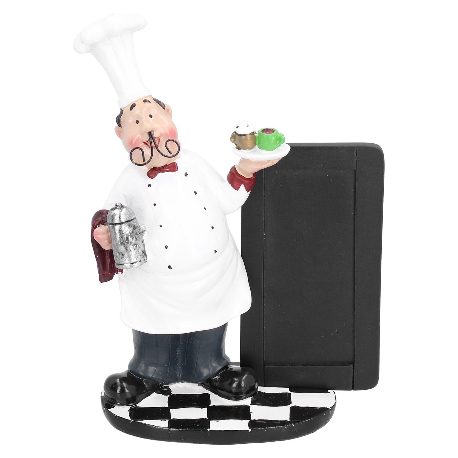 Resin Mustache Chef Figurine Fashion Small Ornaments Message Board Food Shop Hotel Decorations - Image 7