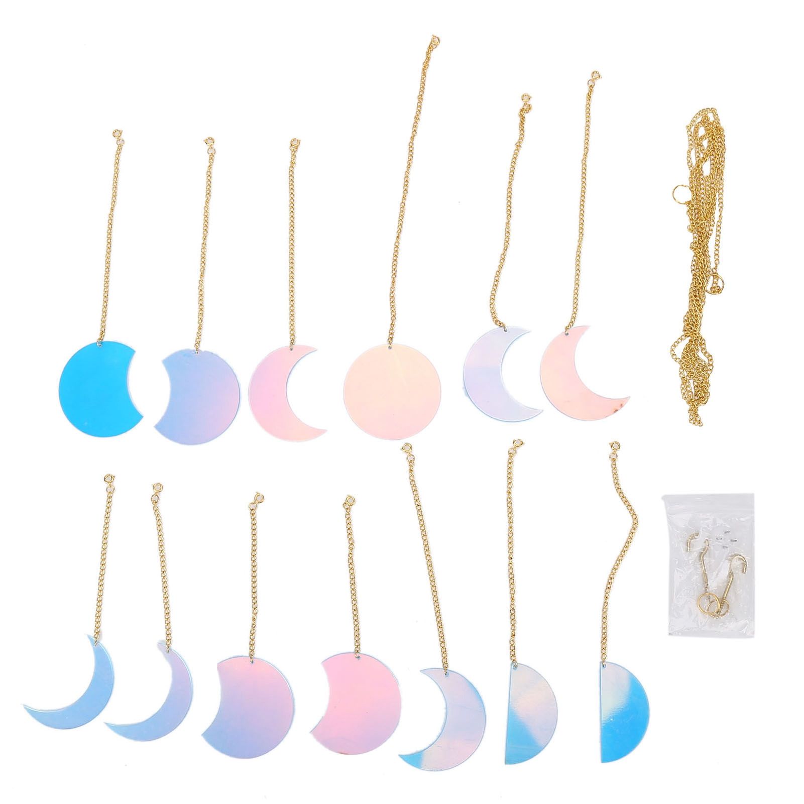 13PCS Moon Phase Wall Hanging Decor Banners Hanging Ornaments for Bedroom Home Office Nursery Wall Art - Image 1