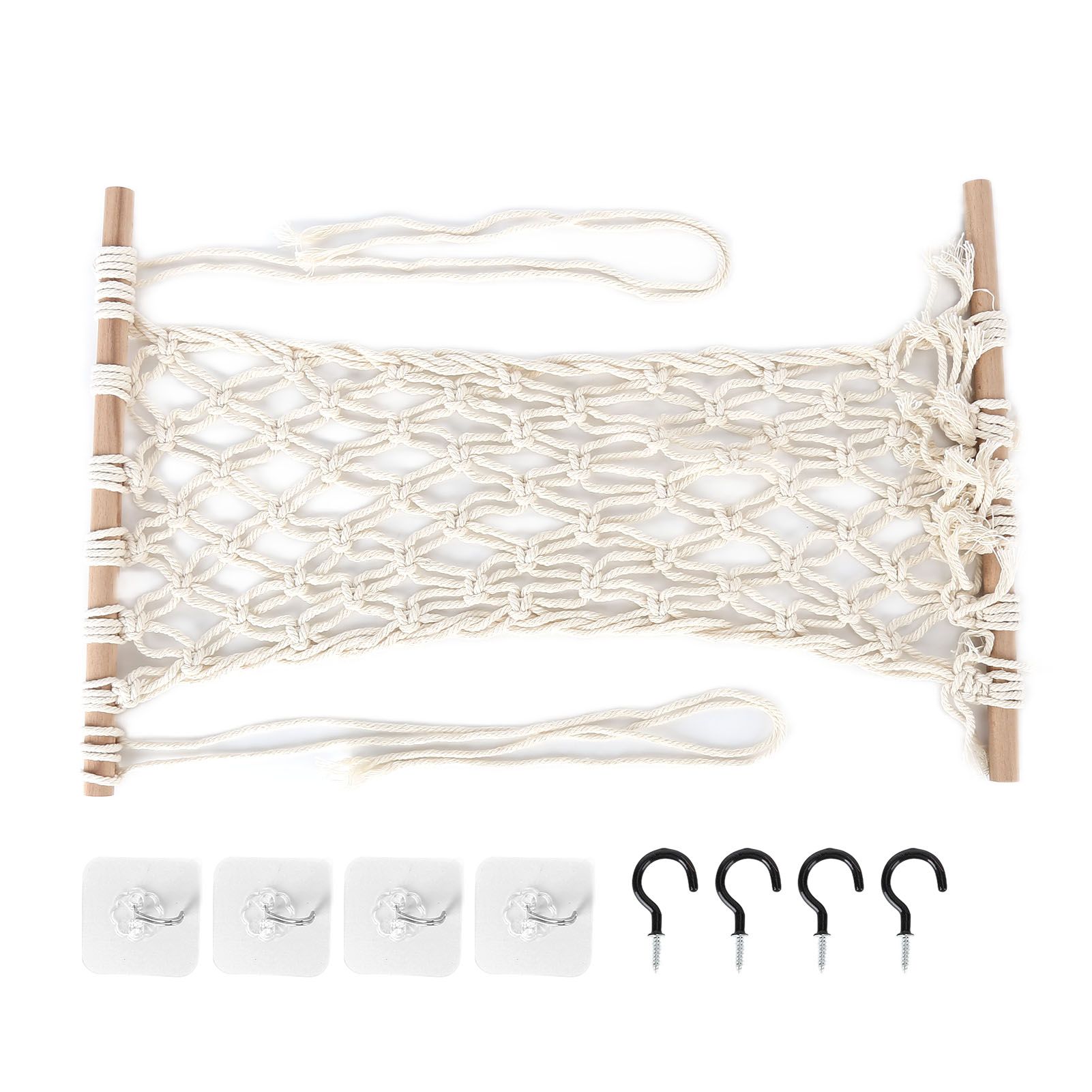 Simple Hanging Fruit Basket Fruit Hammock Holder Net Cotton Rope Hanger for Kitchen Home Decor - Image 1