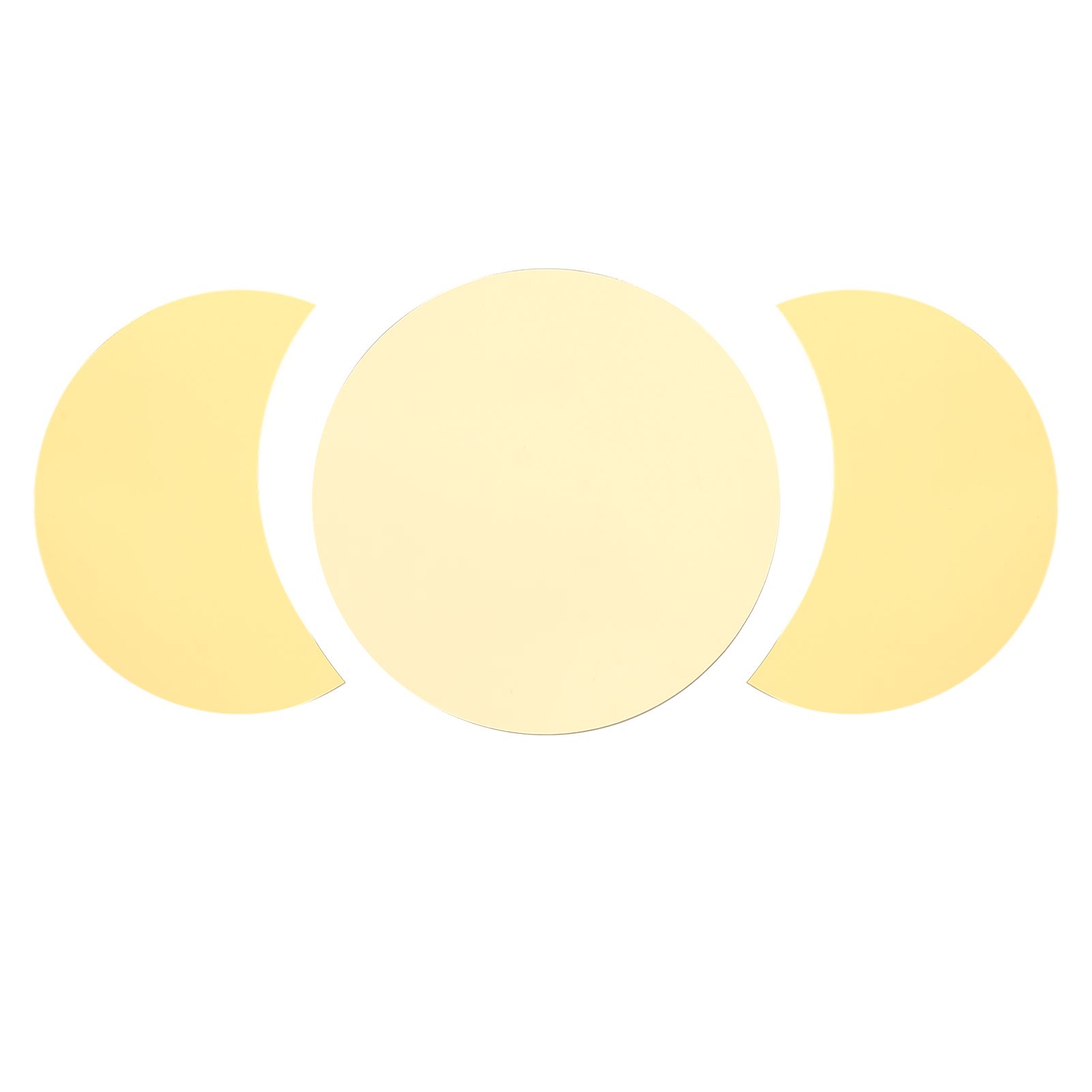 Acrylic Mirror Wall Sticker Sun Half Moon Shape Decorative Background Decal for Home UseGold - Image 1