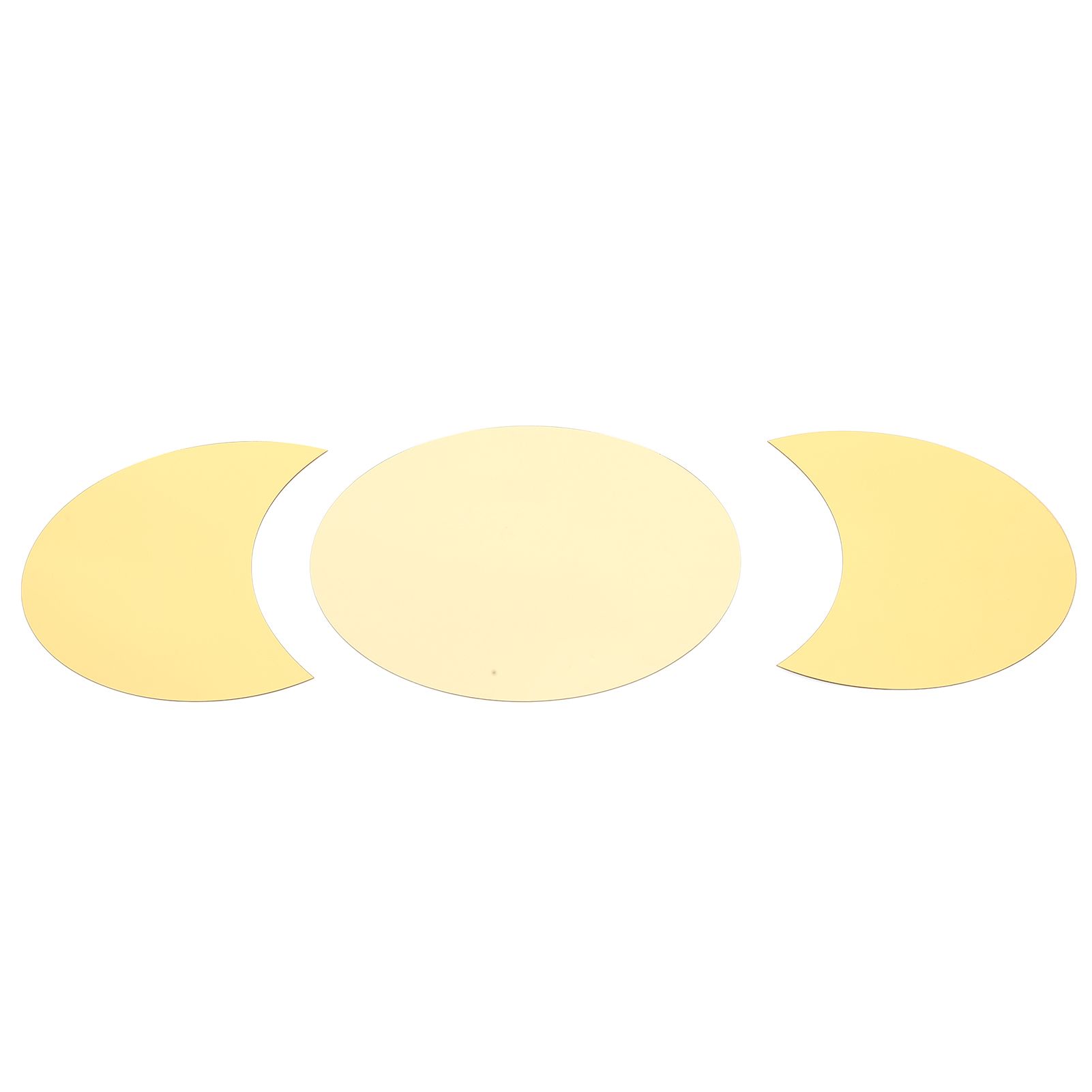 Acrylic Mirror Wall Sticker Sun Half Moon Shape Decorative Background Decal for Home UseGold - Image 2