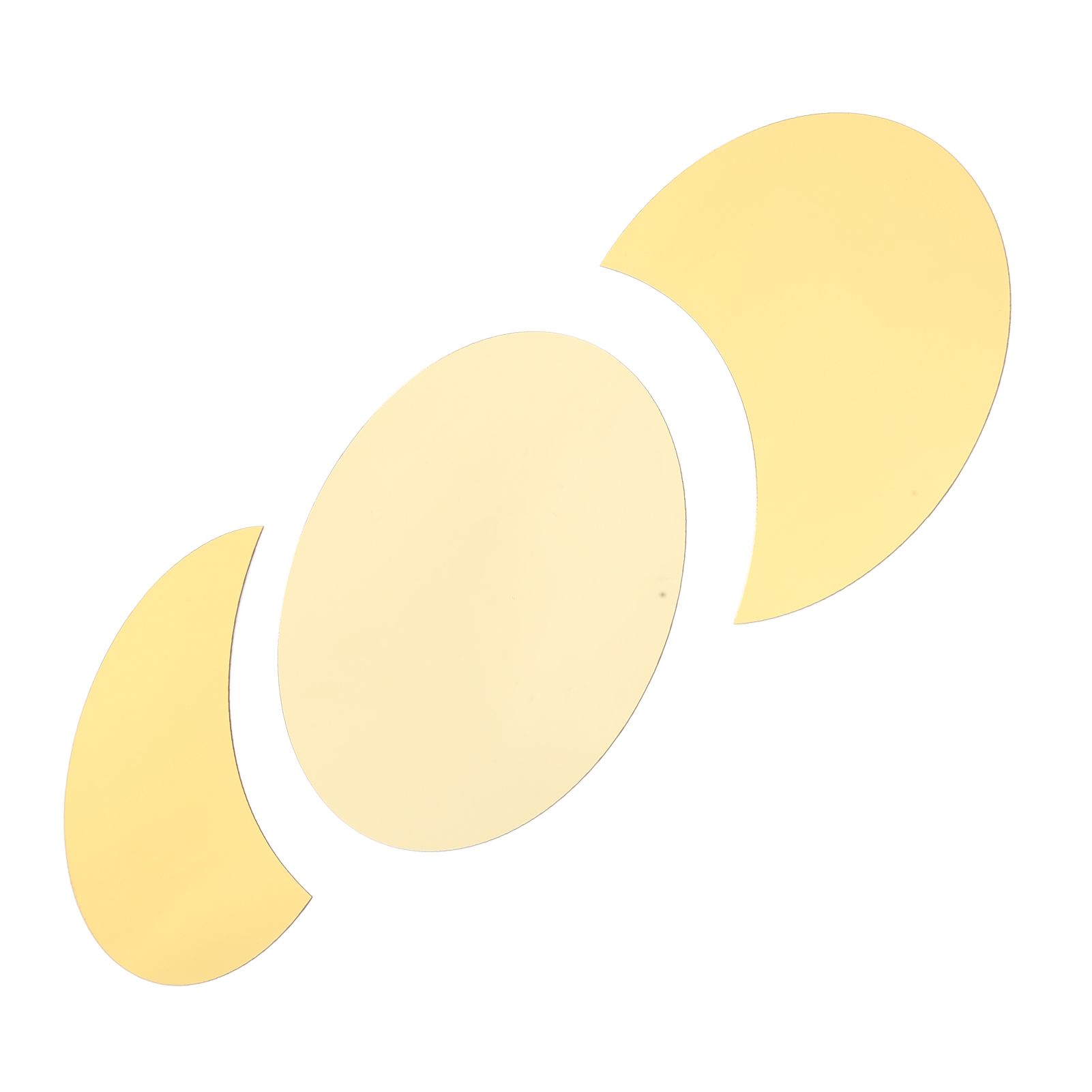 Acrylic Mirror Wall Sticker Sun Half Moon Shape Decorative Background Decal for Home UseGold - Image 5
