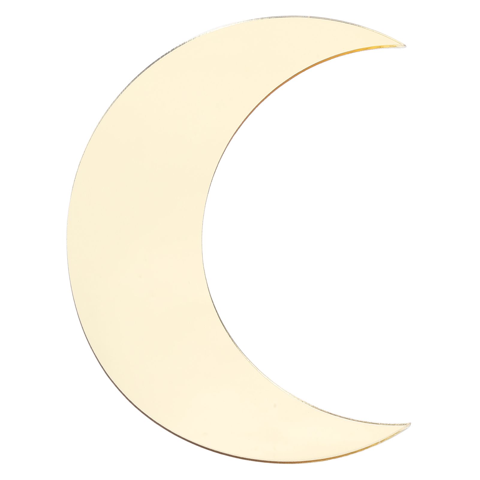 Moon Shape Mirror Wall Sticker Acrylic Decorative Background Decal for Home Office CorridorGold - Image 1