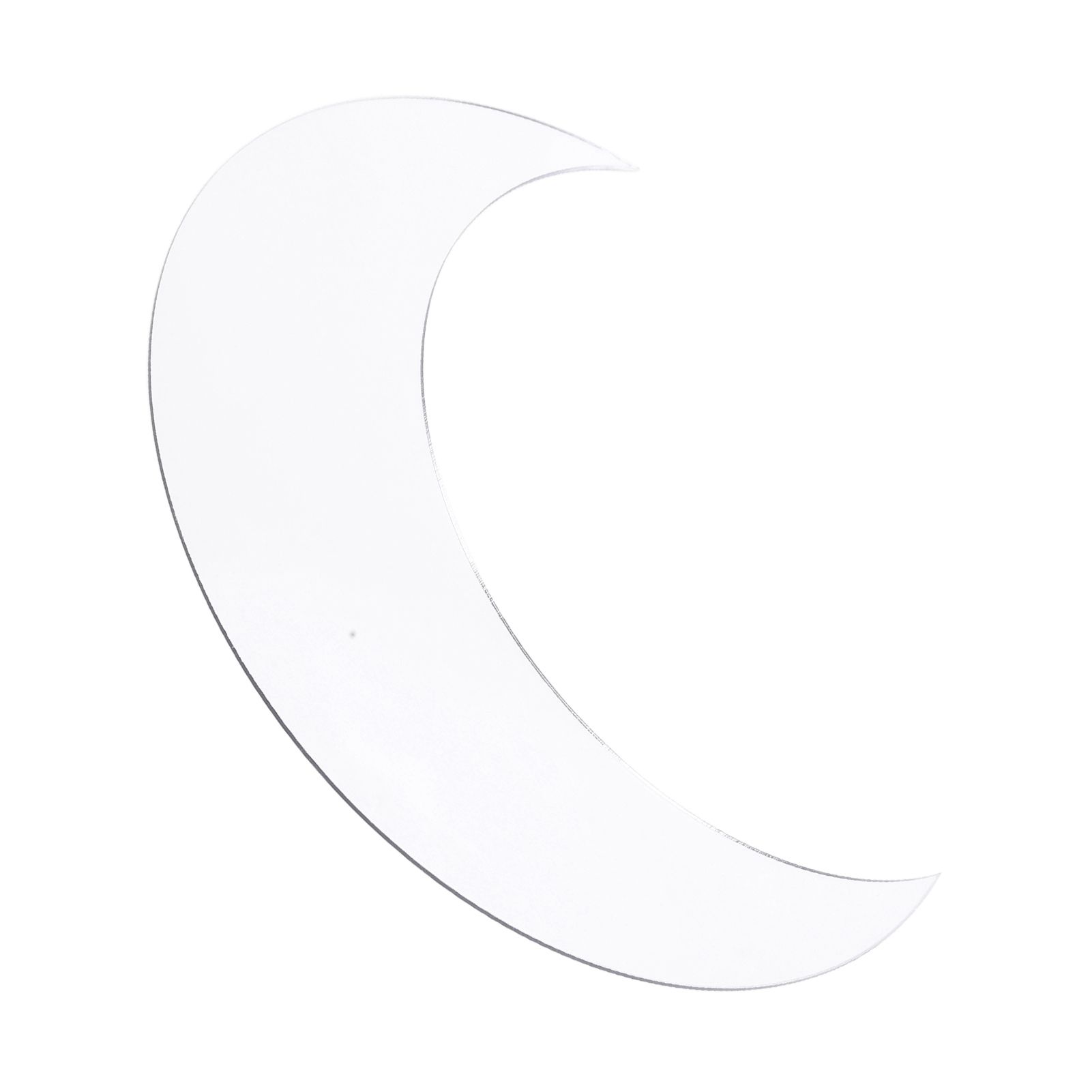 Moon Shape Mirror Wall Sticker Acrylic Decorative Background Decal for Home Office CorridorSilver - Image 4