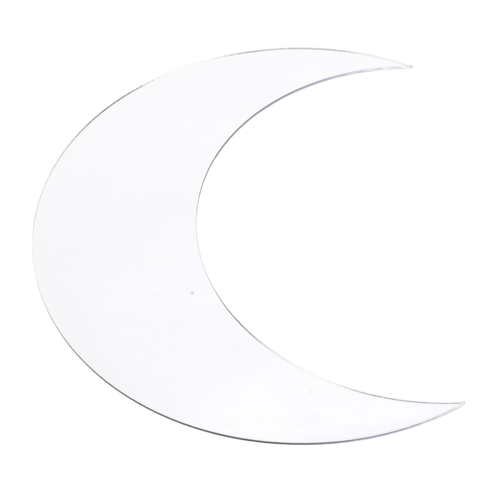 Moon Shape Mirror Wall Sticker Acrylic Decorative Background Decal for Home Office CorridorSilver - Image 5