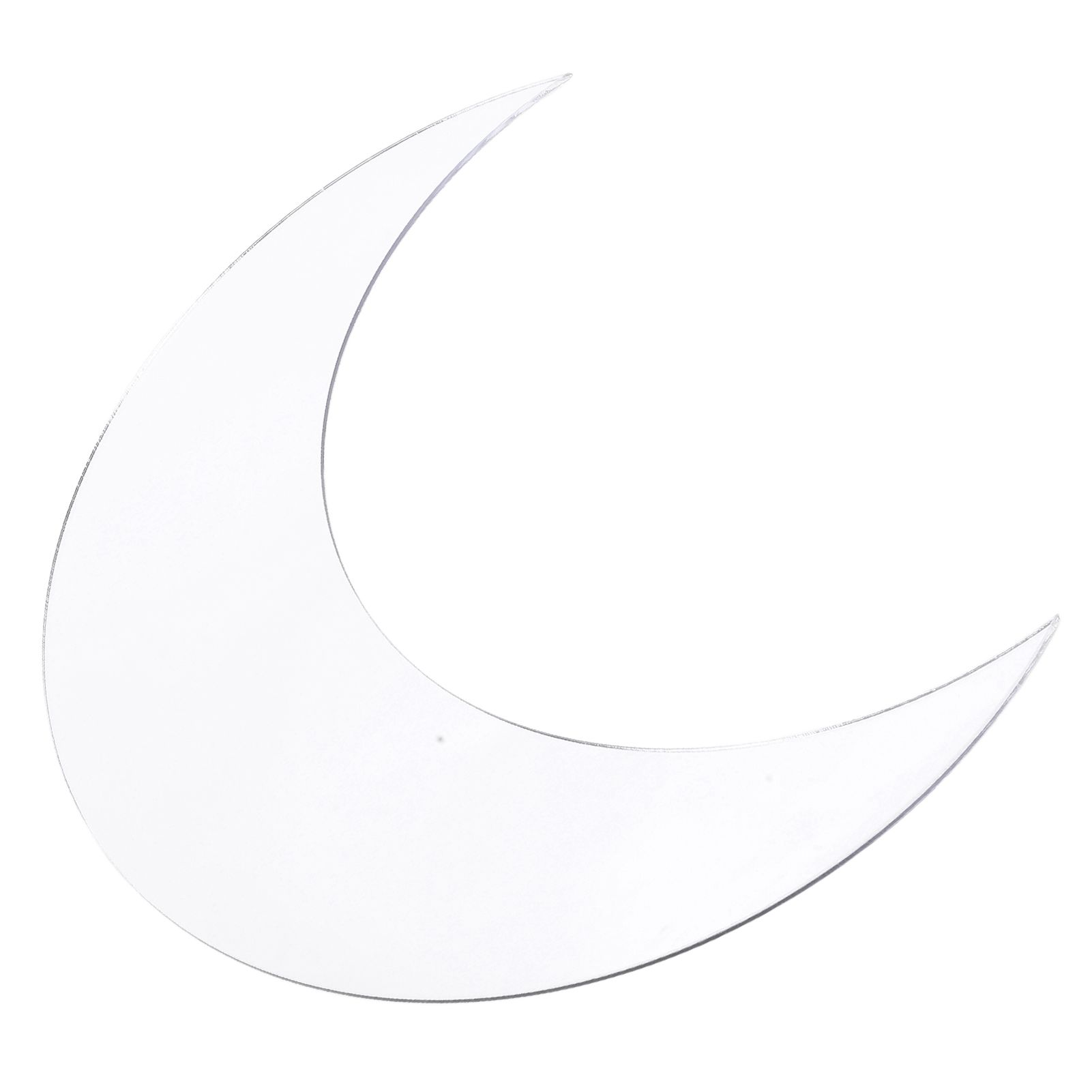 Moon Shape Mirror Wall Sticker Acrylic Decorative Background Decal for Home Office CorridorSilver - Image 7
