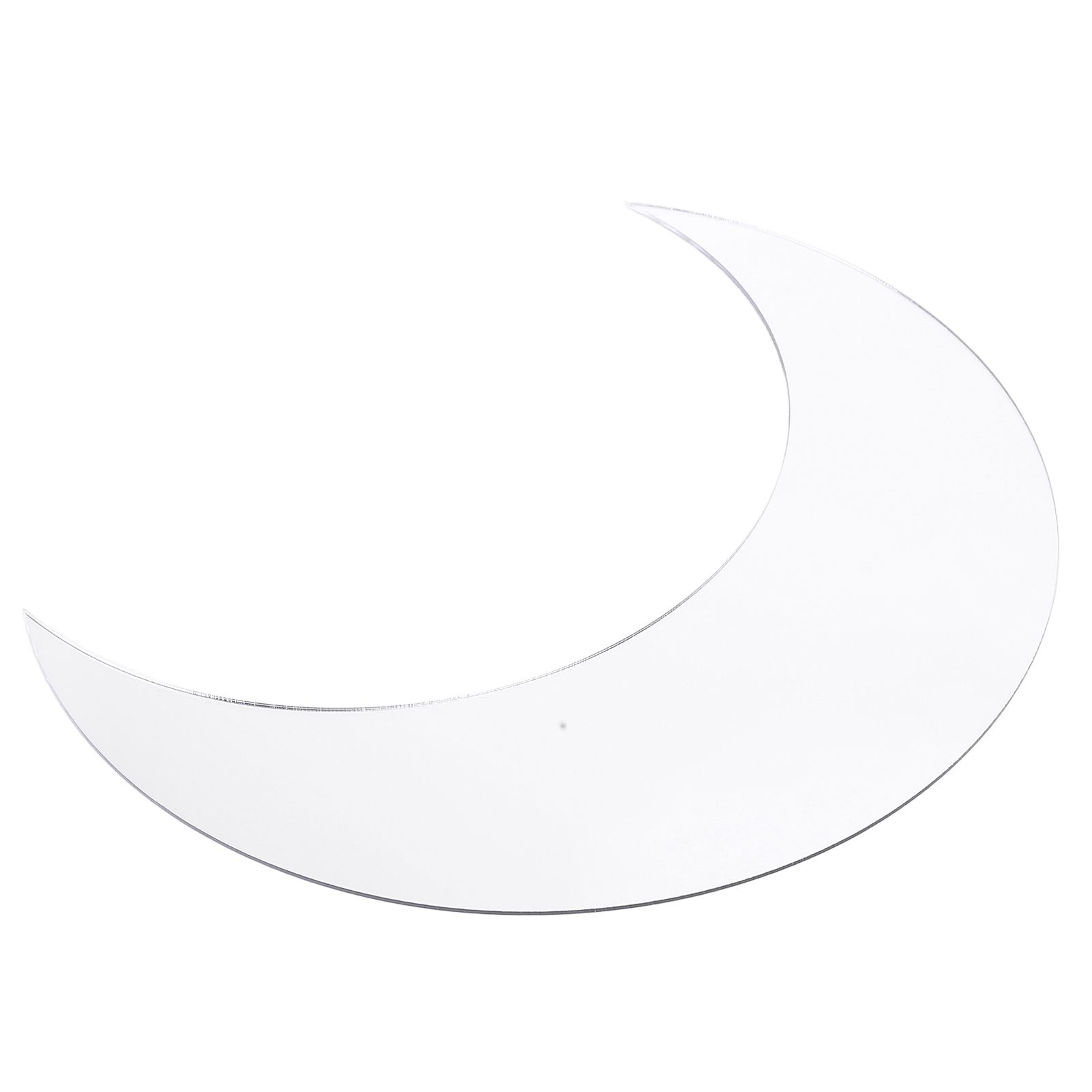 Moon Shape Mirror Wall Sticker Acrylic Decorative Background Decal for Home Office CorridorSilver - Image 8