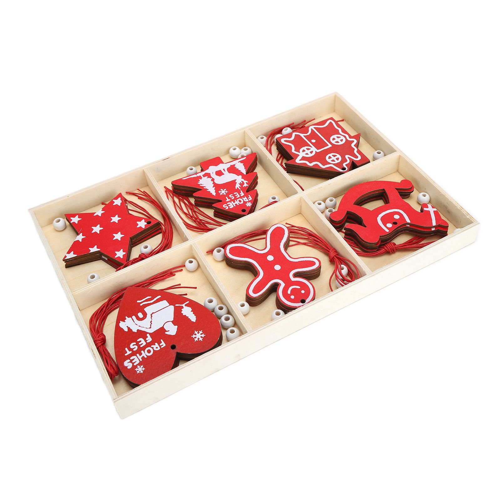 Wooden Hanging Ornaments DIY Christmas Tree Decorative Pendants Decoration AccessoriesJM02033 - Image 3